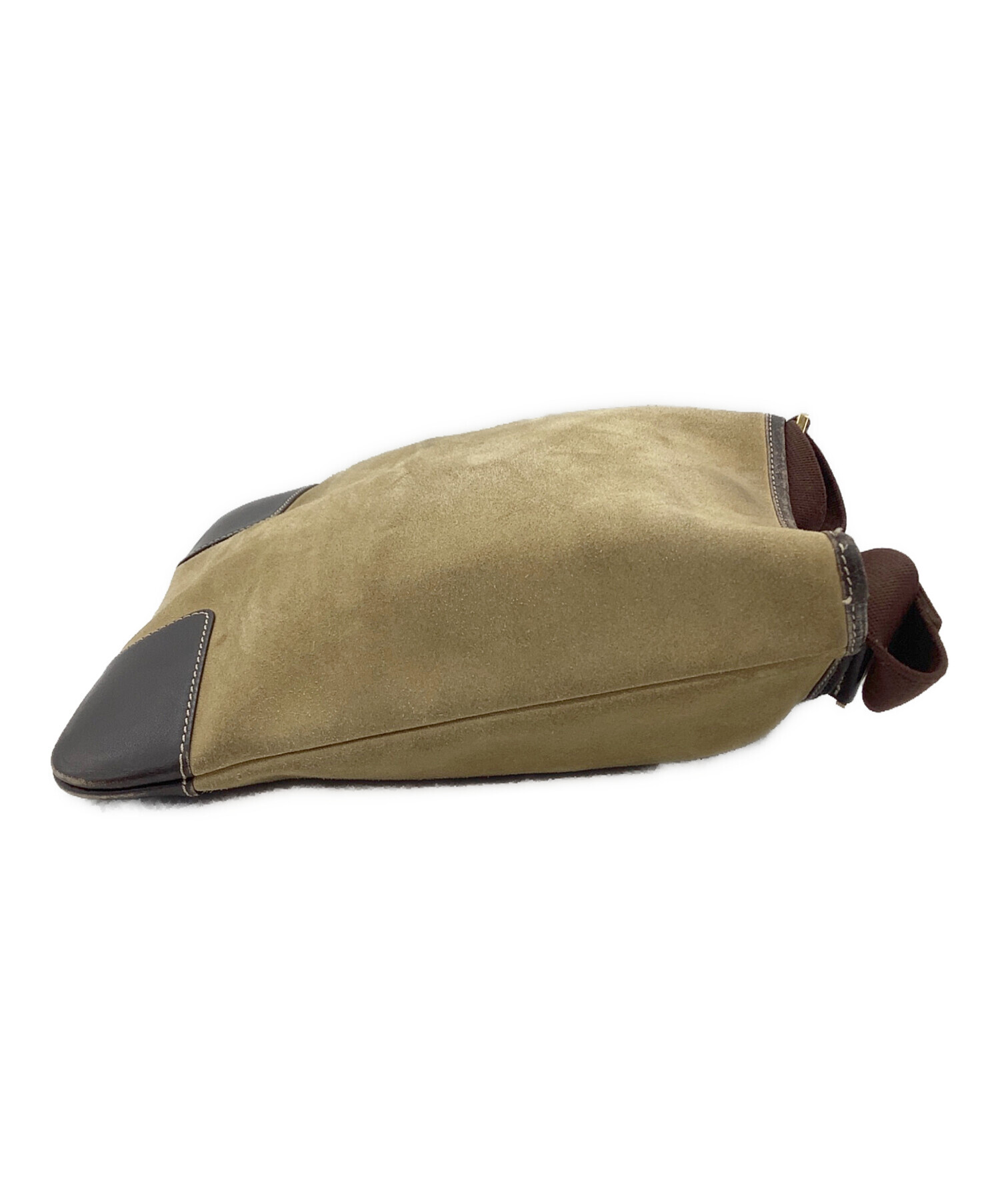 中古・古着通販】LOEWE (ロエベ) アナグラムスエードショルダーバッグ