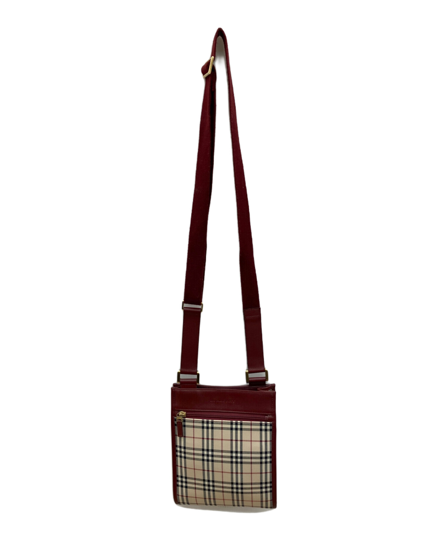 BURBERRY バーバリー ショルダーバッグ  赤 【古着】【中古】【送料無料】 中古・古着通販】BURBERRY (バーバリー) ショルダーバッグ レッド
