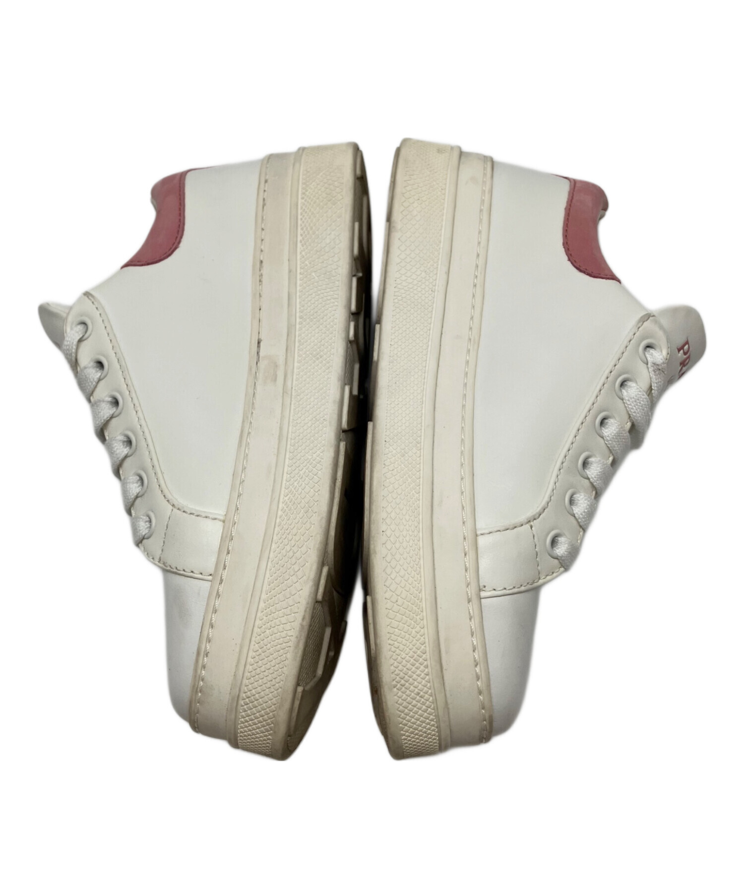 中古・古着通販】PRADA (プラダ) スニーカー ホワイト×ピンク サイズ