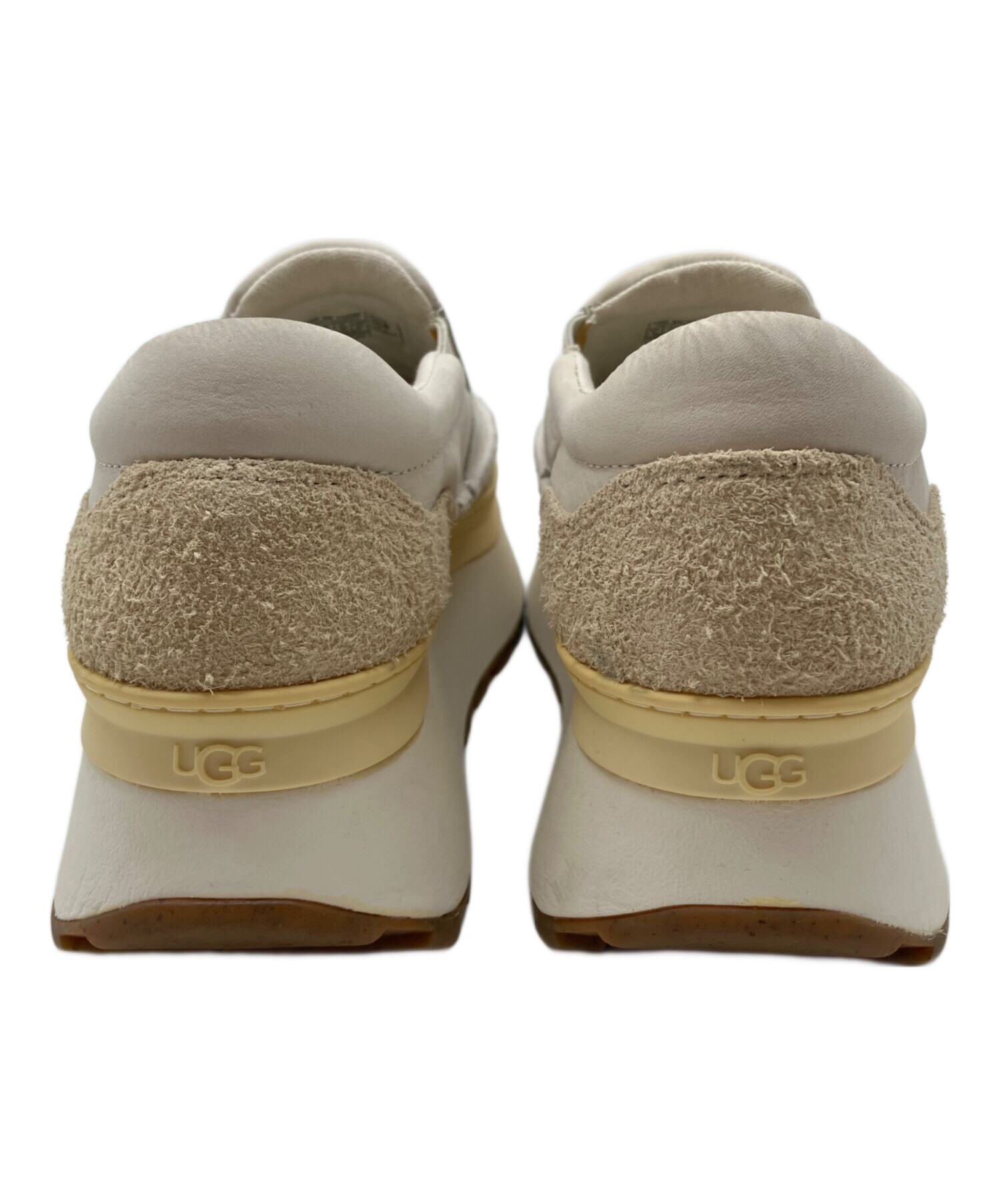 中古・古着通販】UGG (アグ) レザースリッポン アイボリー サイズ:25