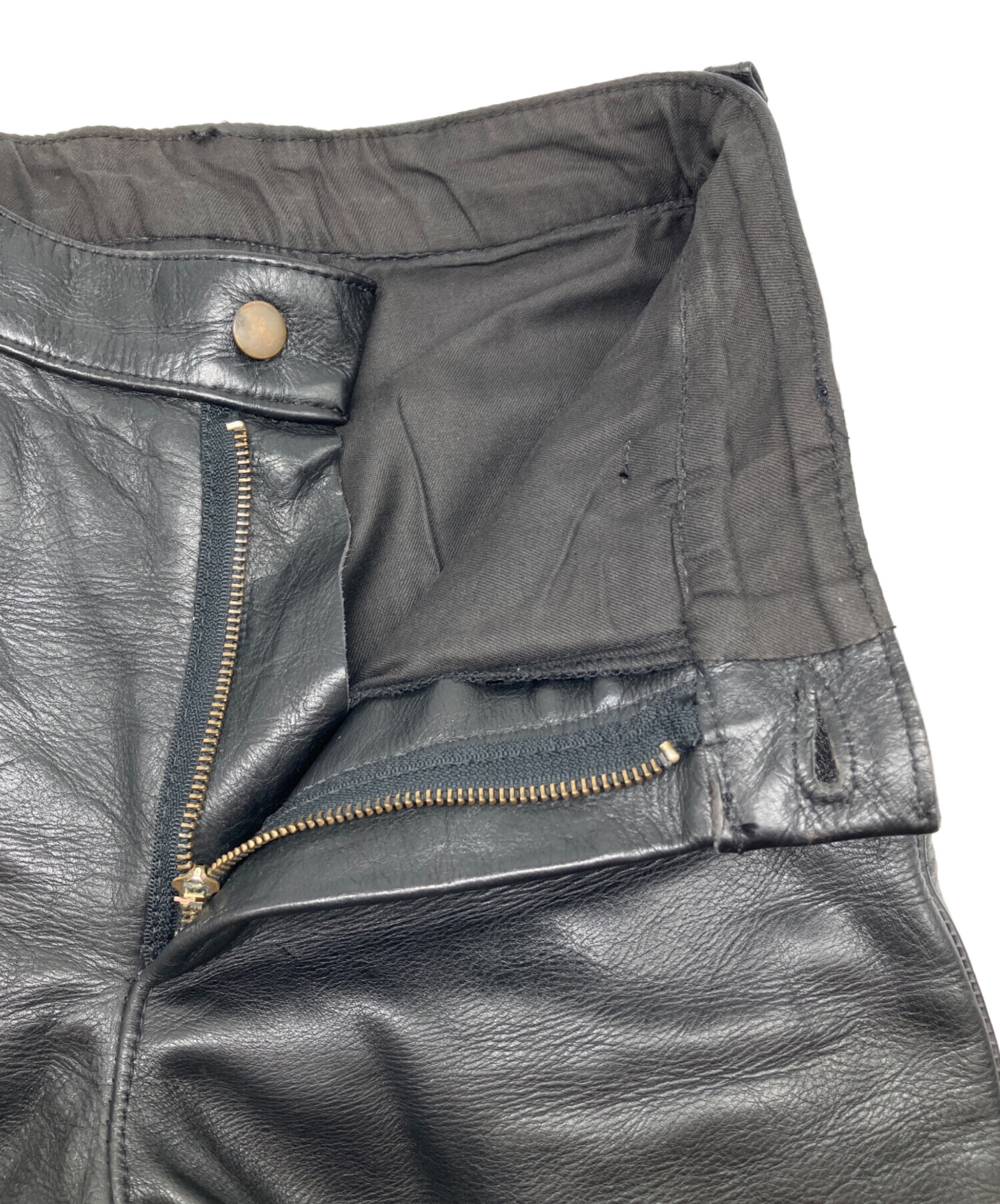 VANSON レザー パンツ 30インチ 中古・古着通販】VANSON (バンソン) レザーパンツ ブラック サイズ:30