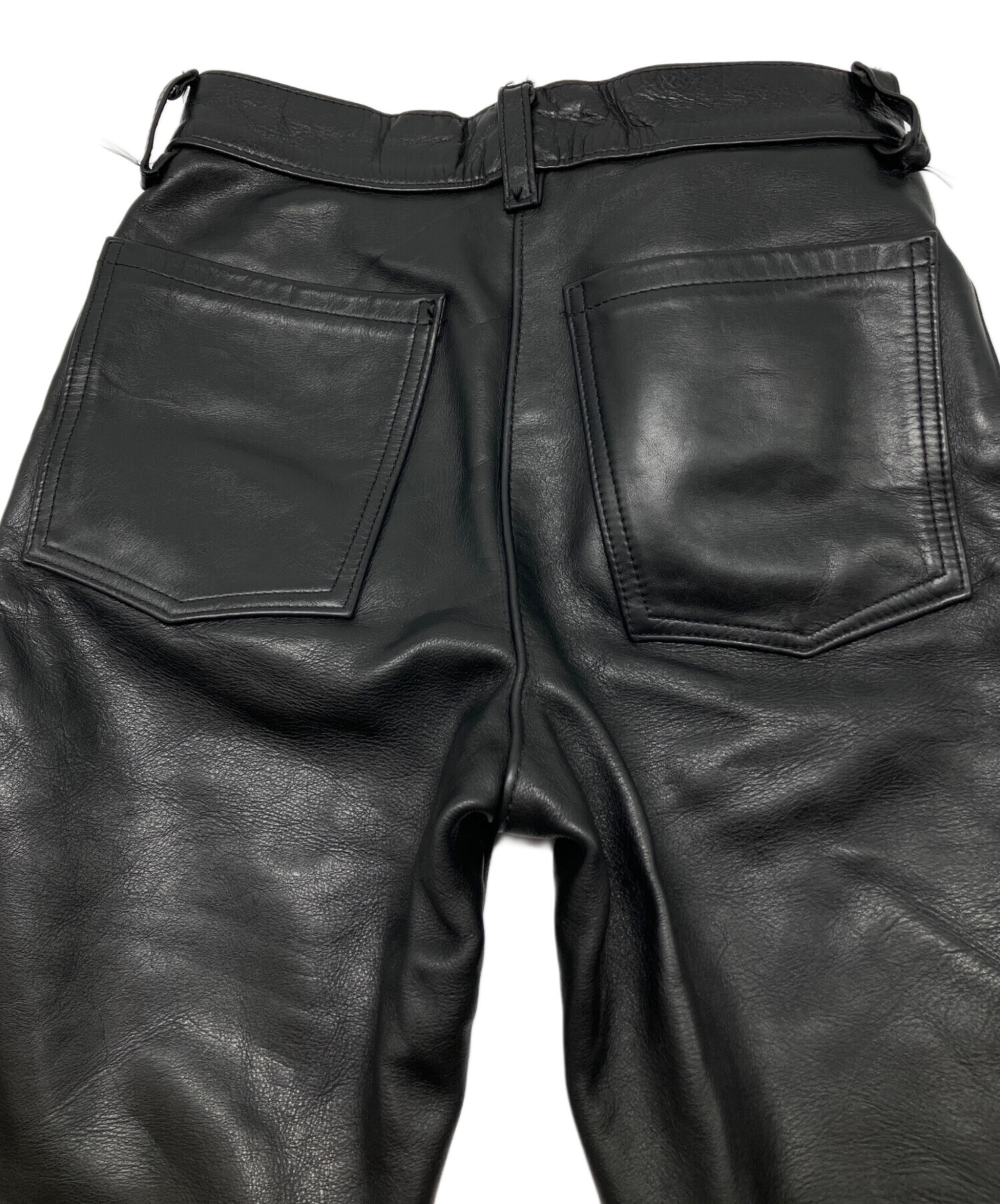 中古・古着通販】VANSON (バンソン) レザーパンツ ブラック サイズ:30