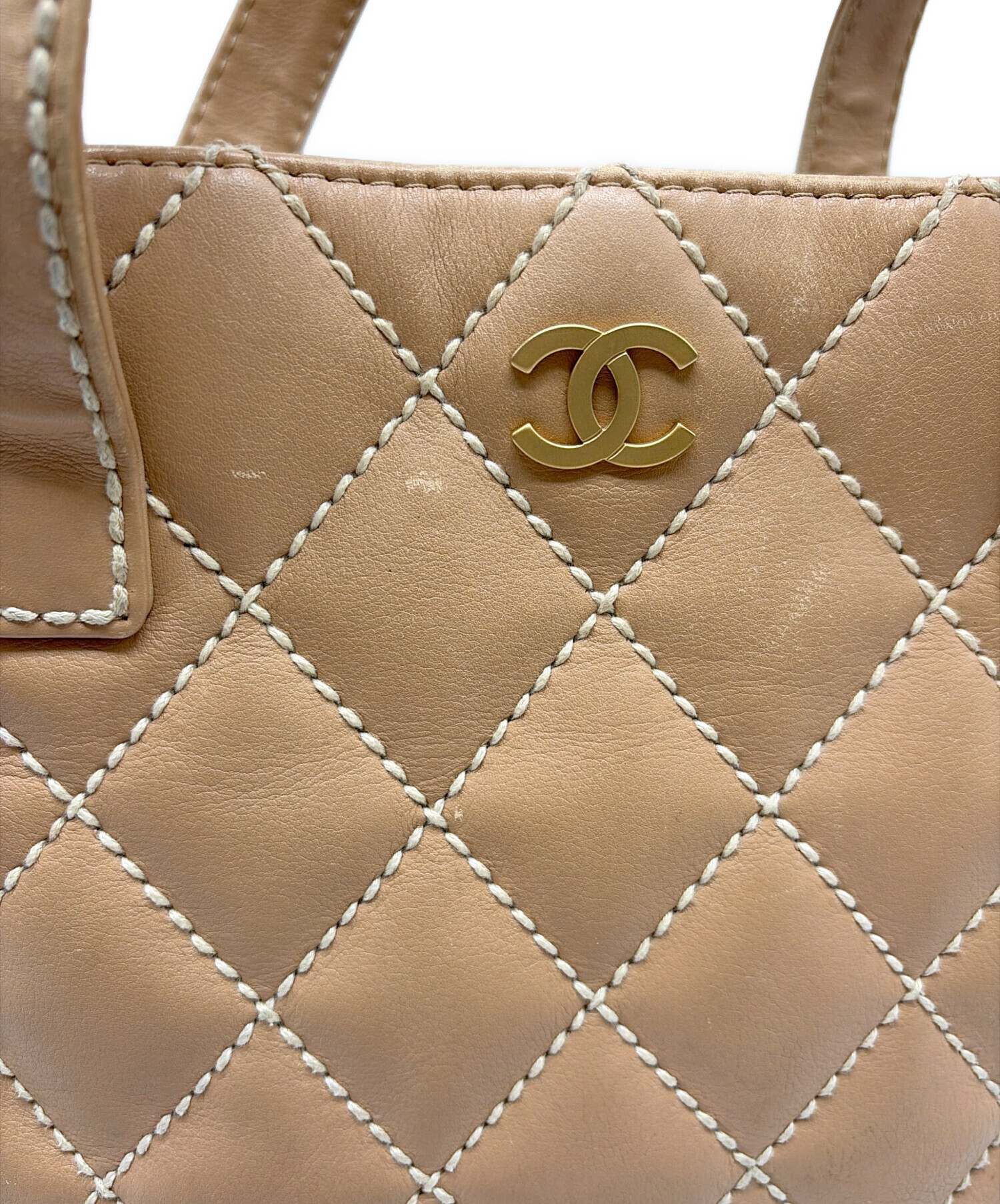 中古・古着通販】CHANEL (シャネル) ワイルドステッチ ベージュ