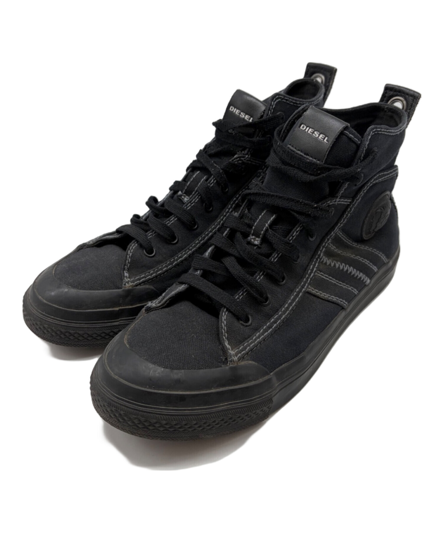 中古・古着通販】DIESEL (ディーゼル) ハイカットスニーカー ブラック 