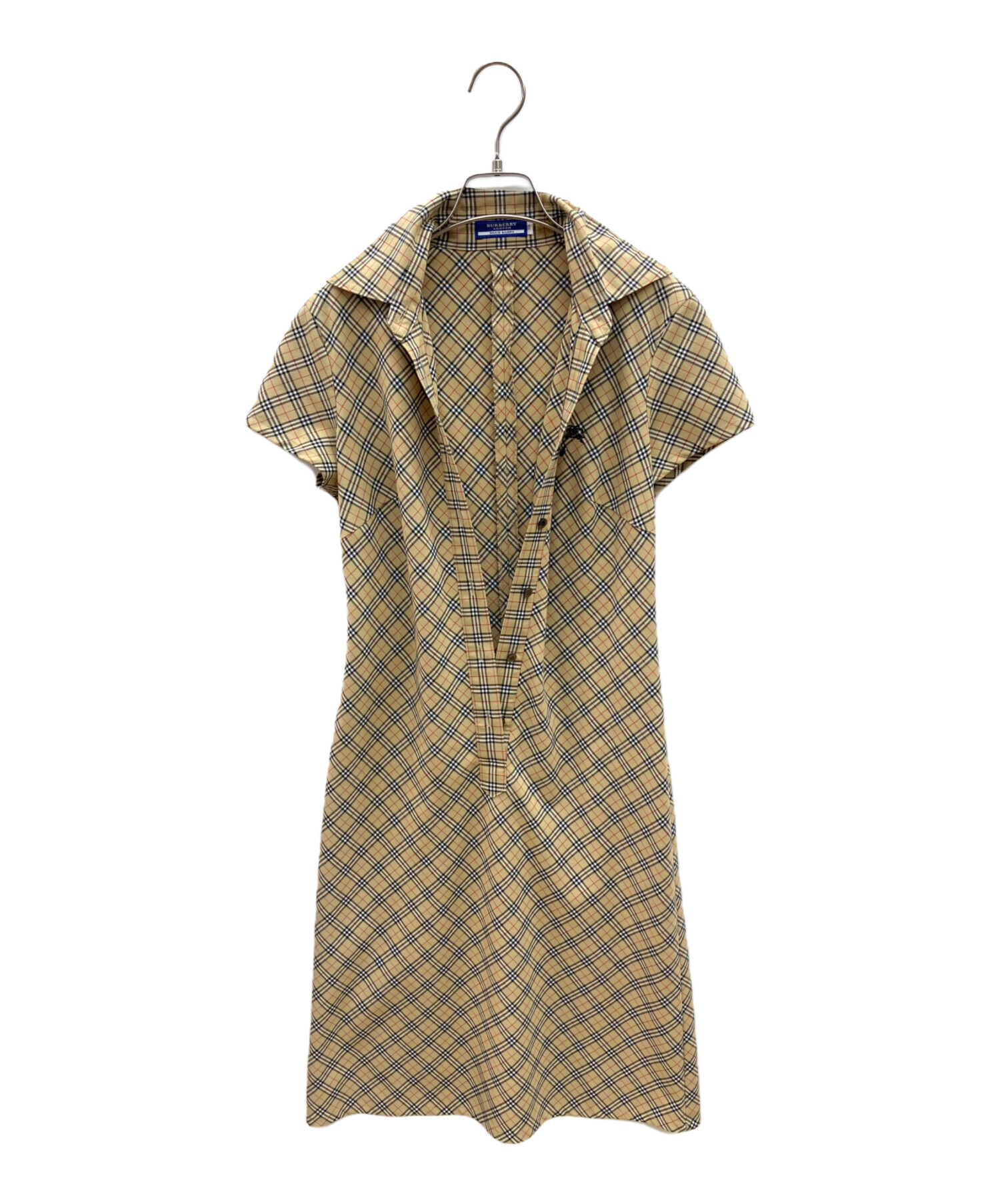 バーバリーブルーレーベル　ノバチェックミディアム丈半袖ワンピース　38 Y2K 中古・古着通販】BURBERRY BLUE LABEL (バーバリー ブルー レーベル