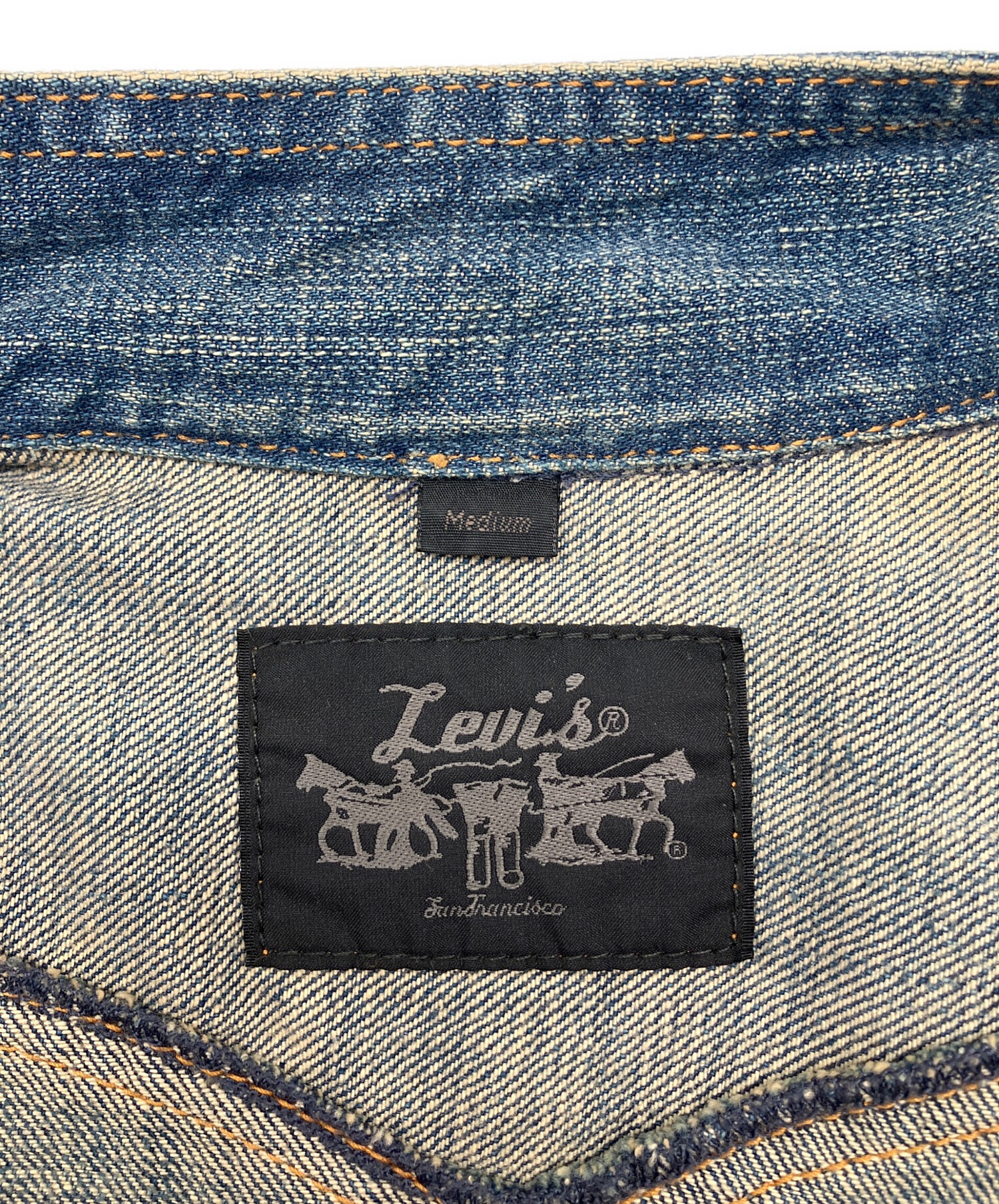 【美品】リーバイス　デニムジャケット　Y2K　2001年製　初期モデル　Mサイズ 中古・古着通販】LEVI'S (リーバイス) ジップデニムジャケット Y2K
