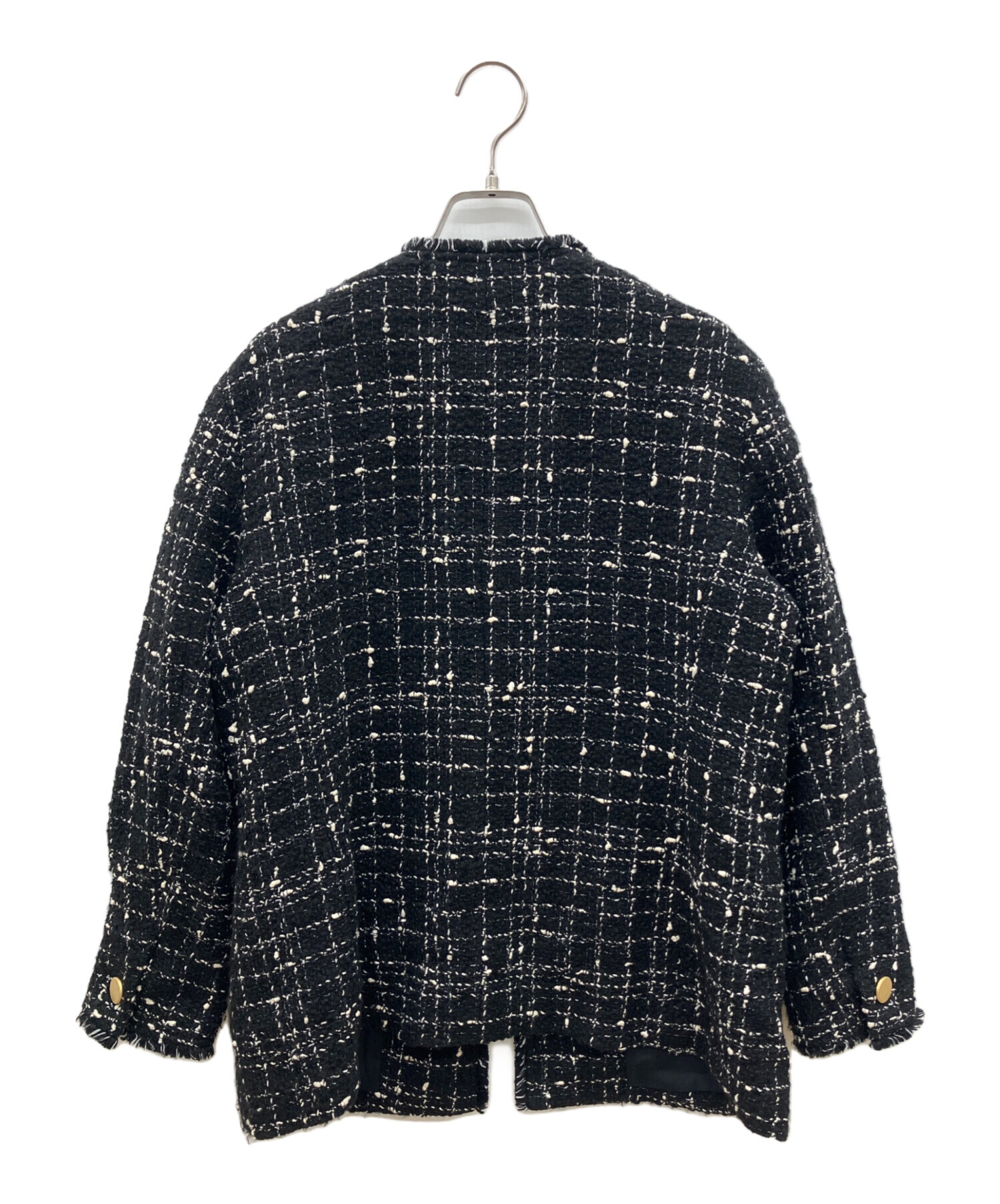 中古・古着通販】23区 (ニジュウサンク) ツイードジャケット ブラック