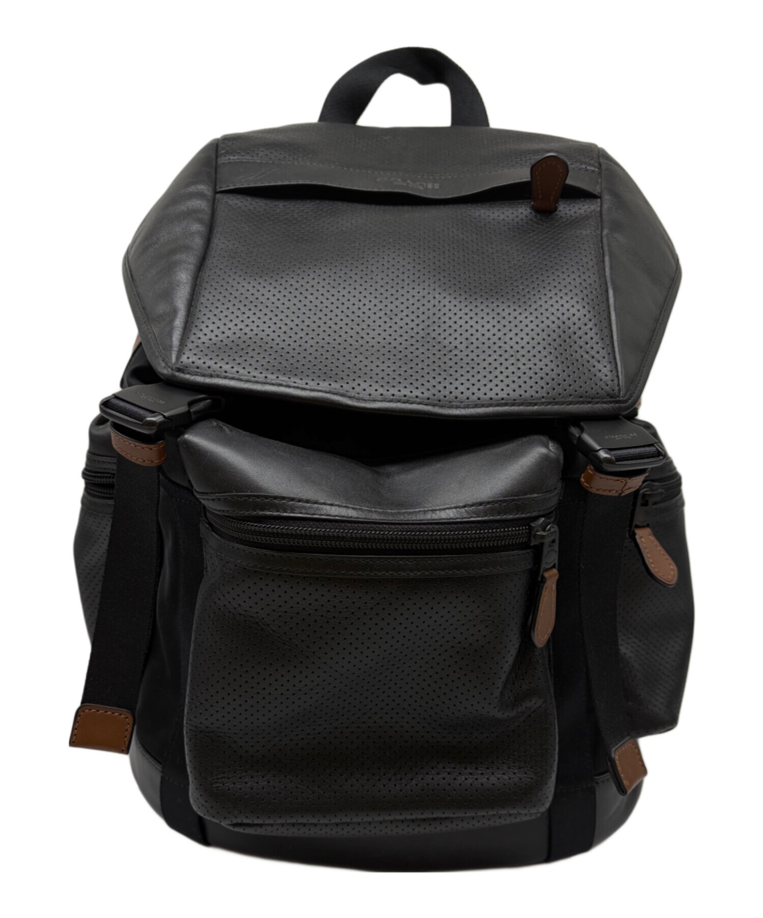 未使用品 coach マザーズ リュック バックパック 中古・古着通販】COACH (コーチ) バックパック ブラック×ブラウン