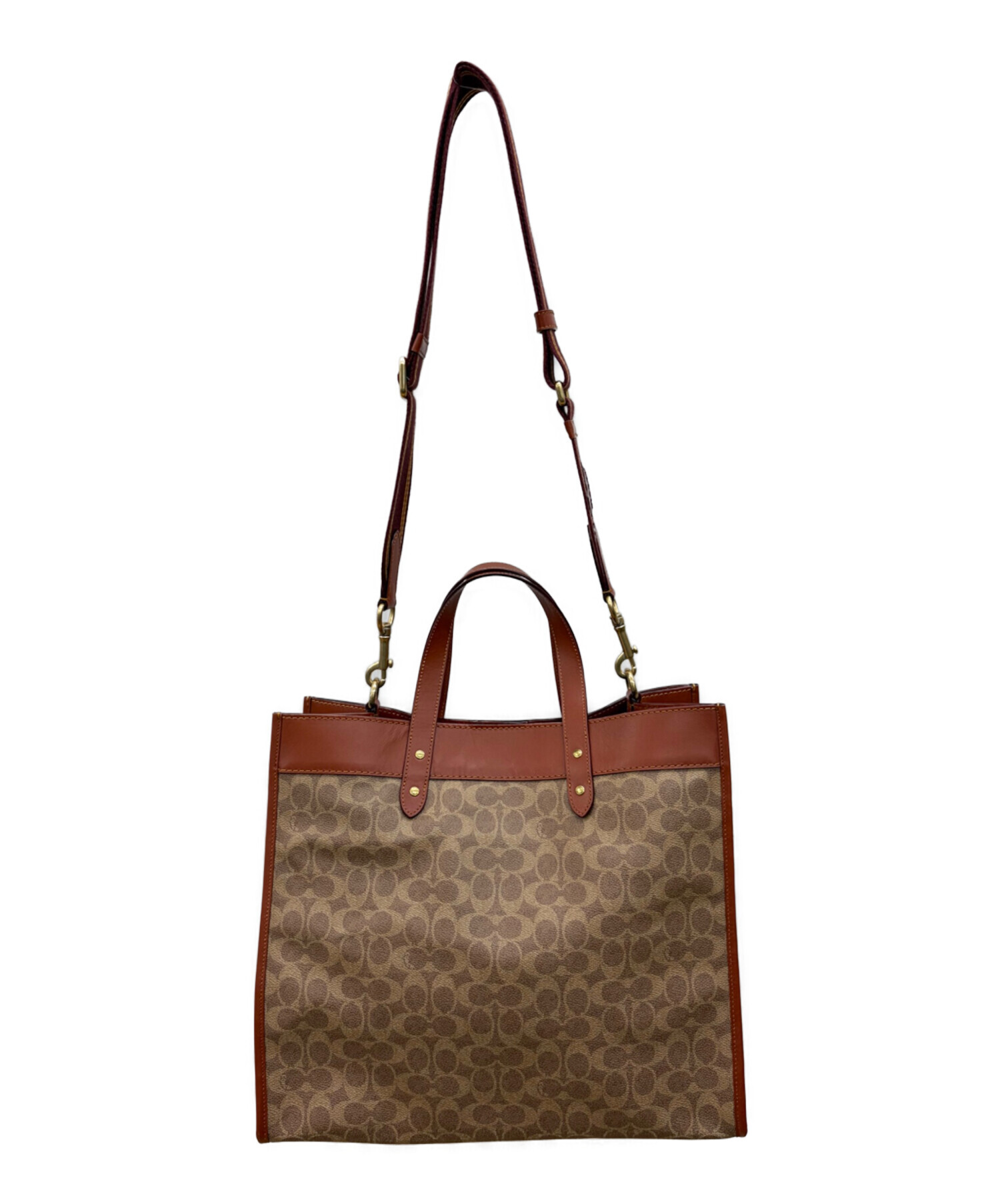 中古・古着通販】COACH (コーチ) トート40 ベージュ×ブラウン 