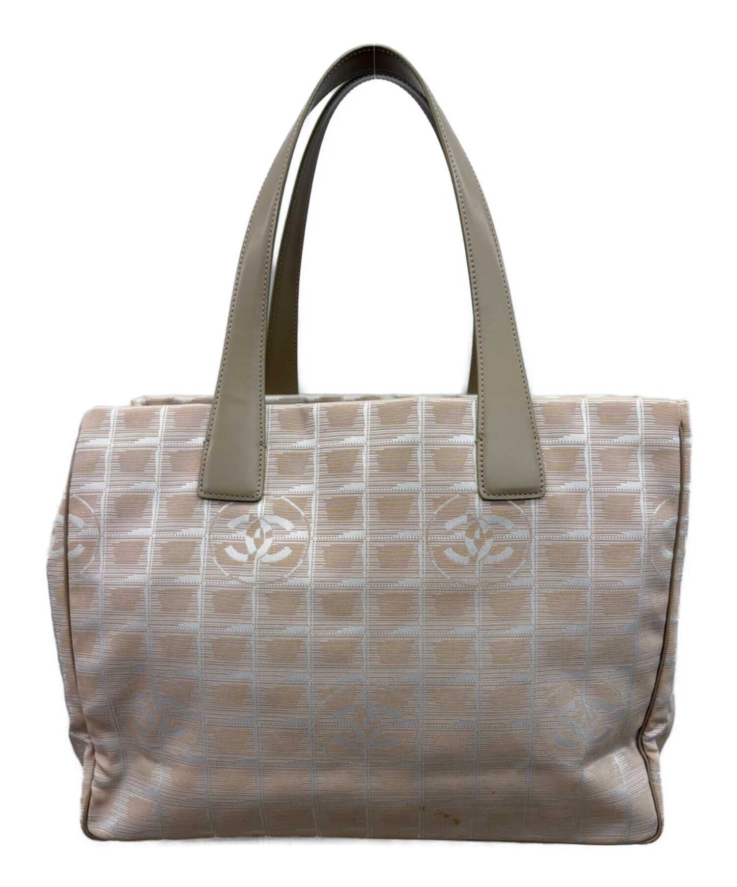 CHANEL】 ニュートラベルラインベージュトートバッグ