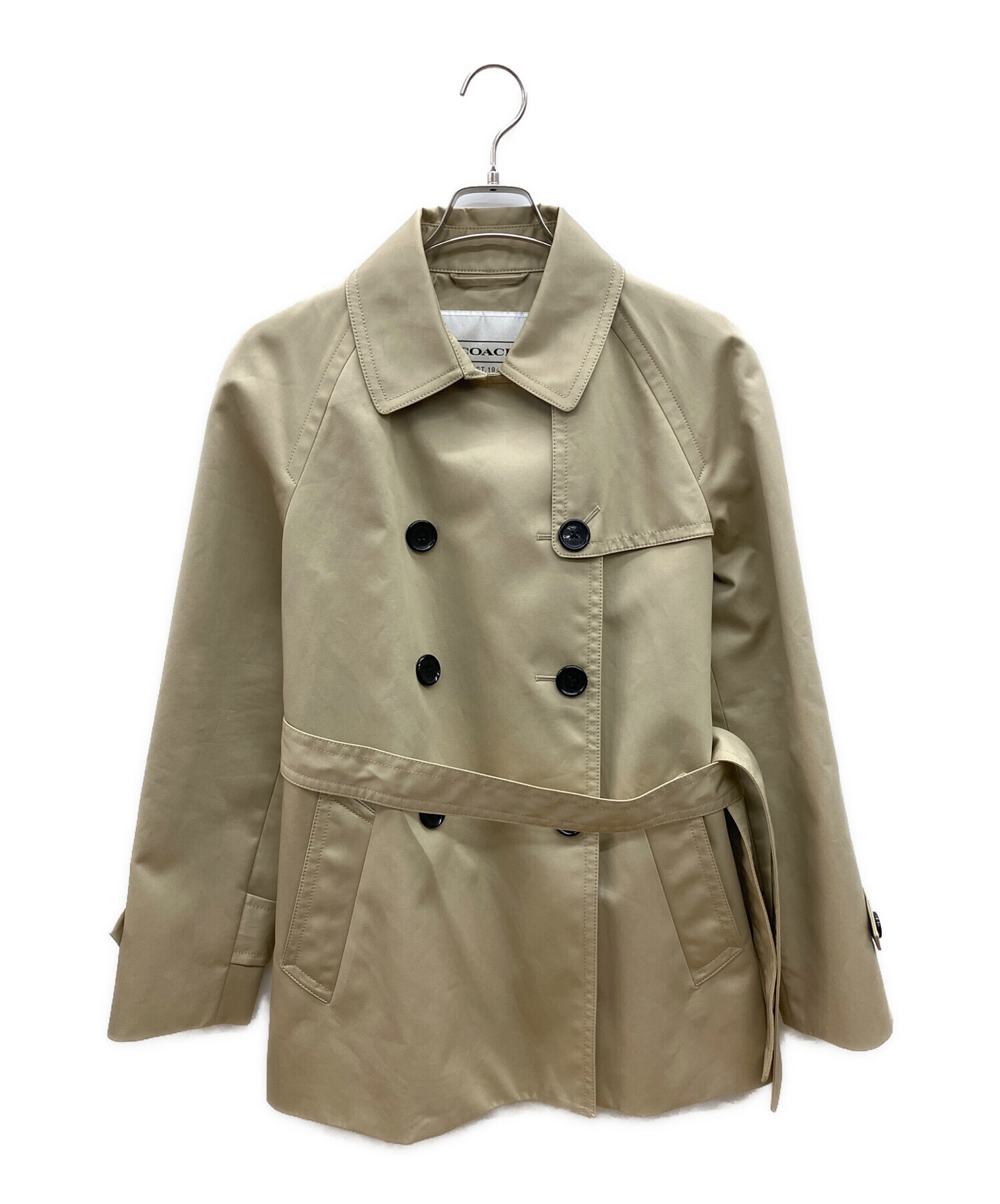 中古・古着通販】COACH (コーチ) トレンチコート ベージュ×ブラック