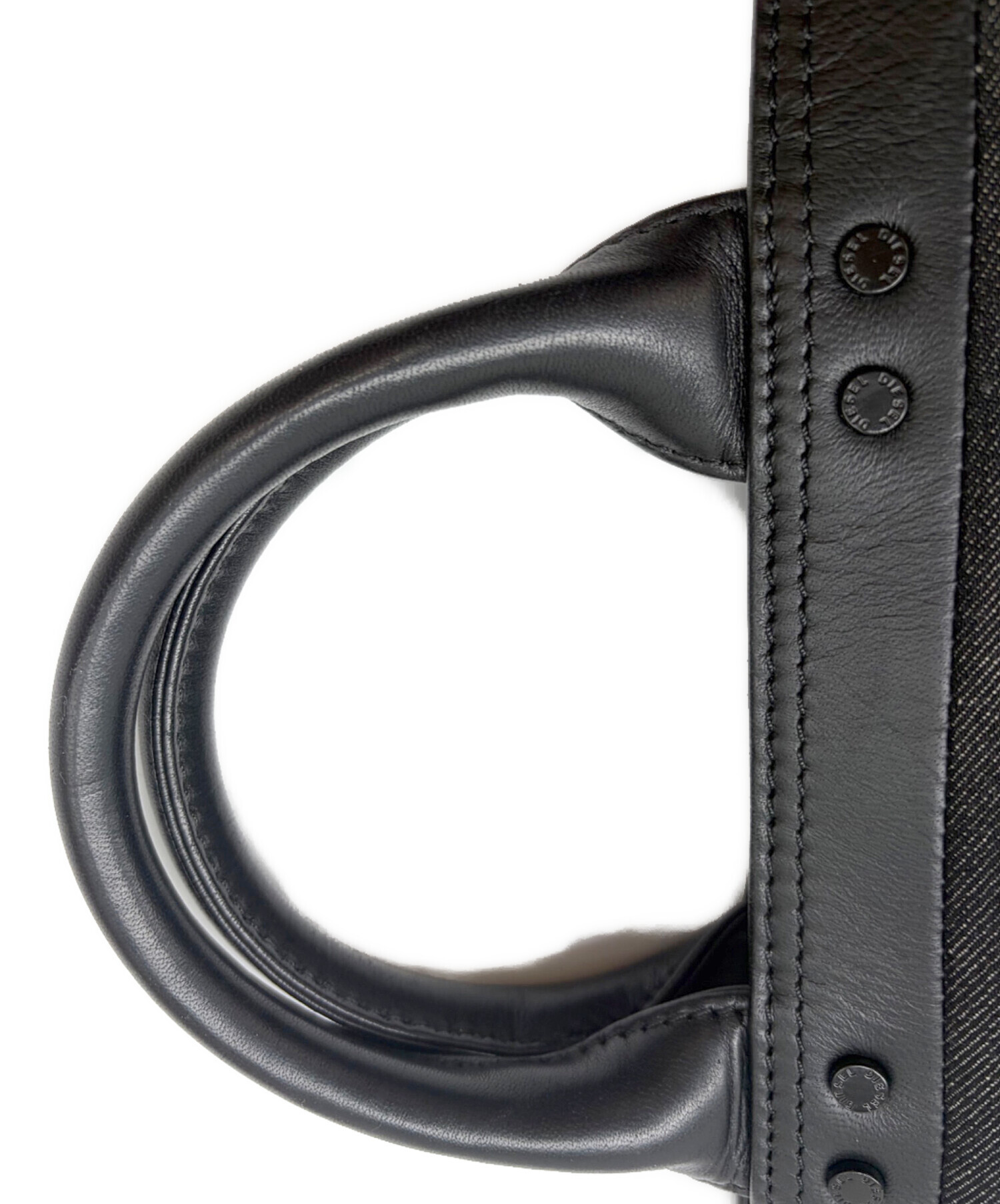 中古・古着通販】DIESEL (ディーゼル) デニムハンドバッグ ブラック