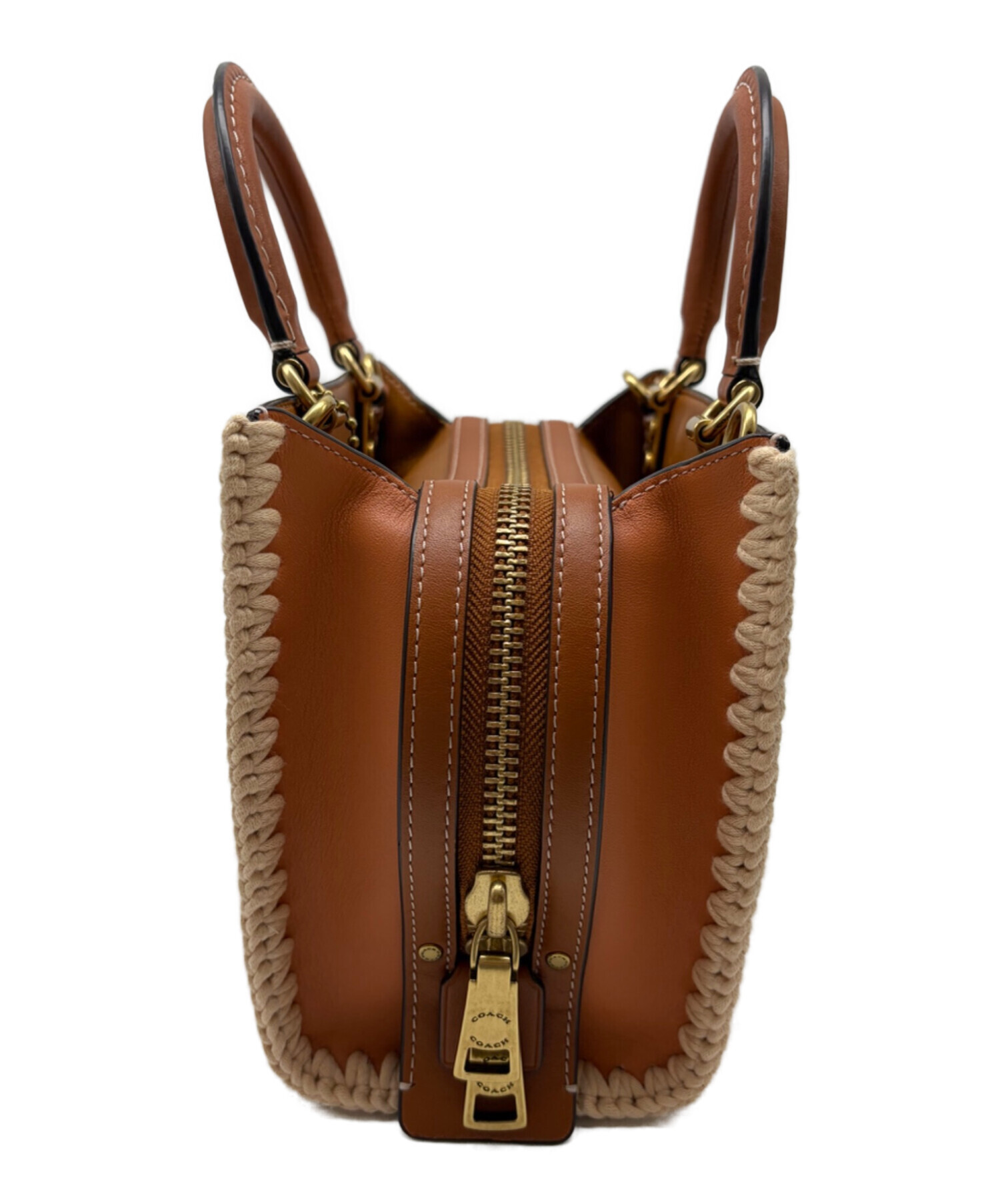 中古・古着通販】COACH (コーチ) ローグ20・クロシェ ブラウン