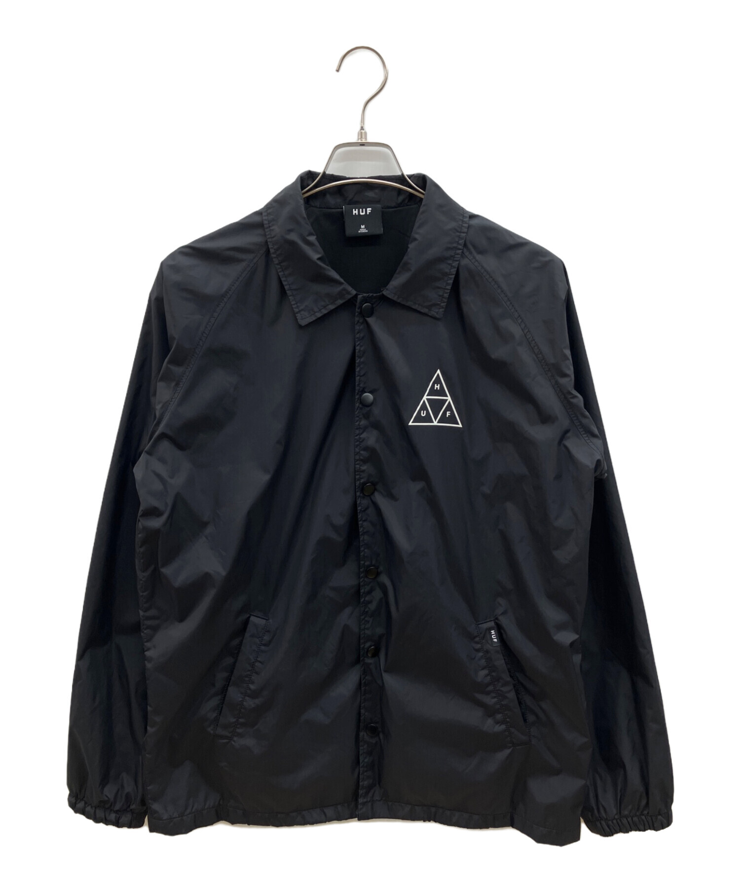 中古・古着通販】HUF (ハフ) コーチジャケット ブラック サイズ:M