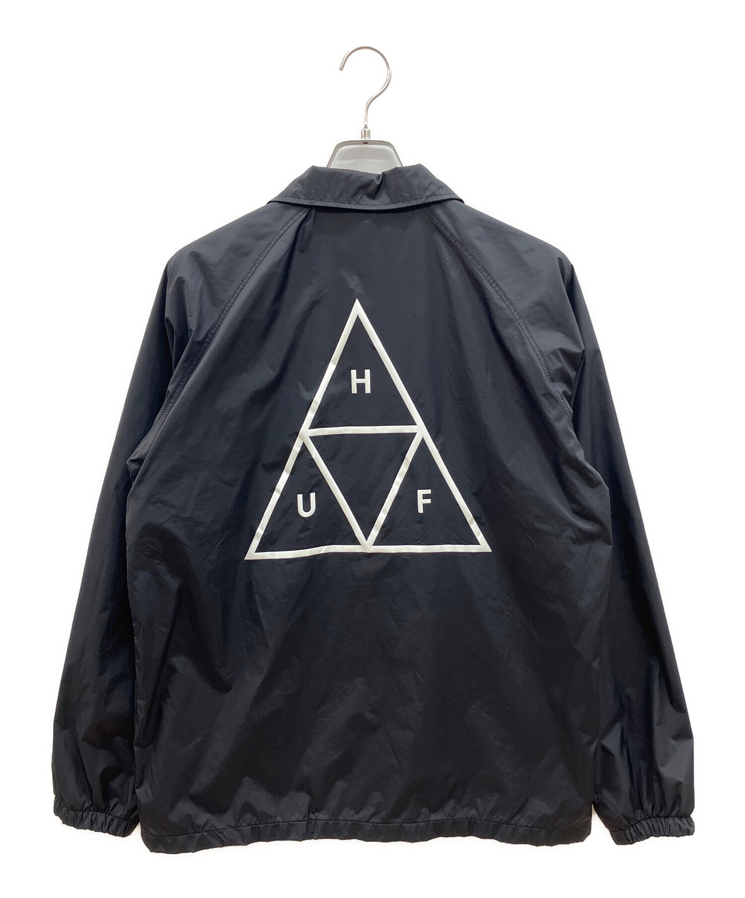 中古・古着通販】HUF (ハフ) コーチジャケット ブラック サイズ:M 