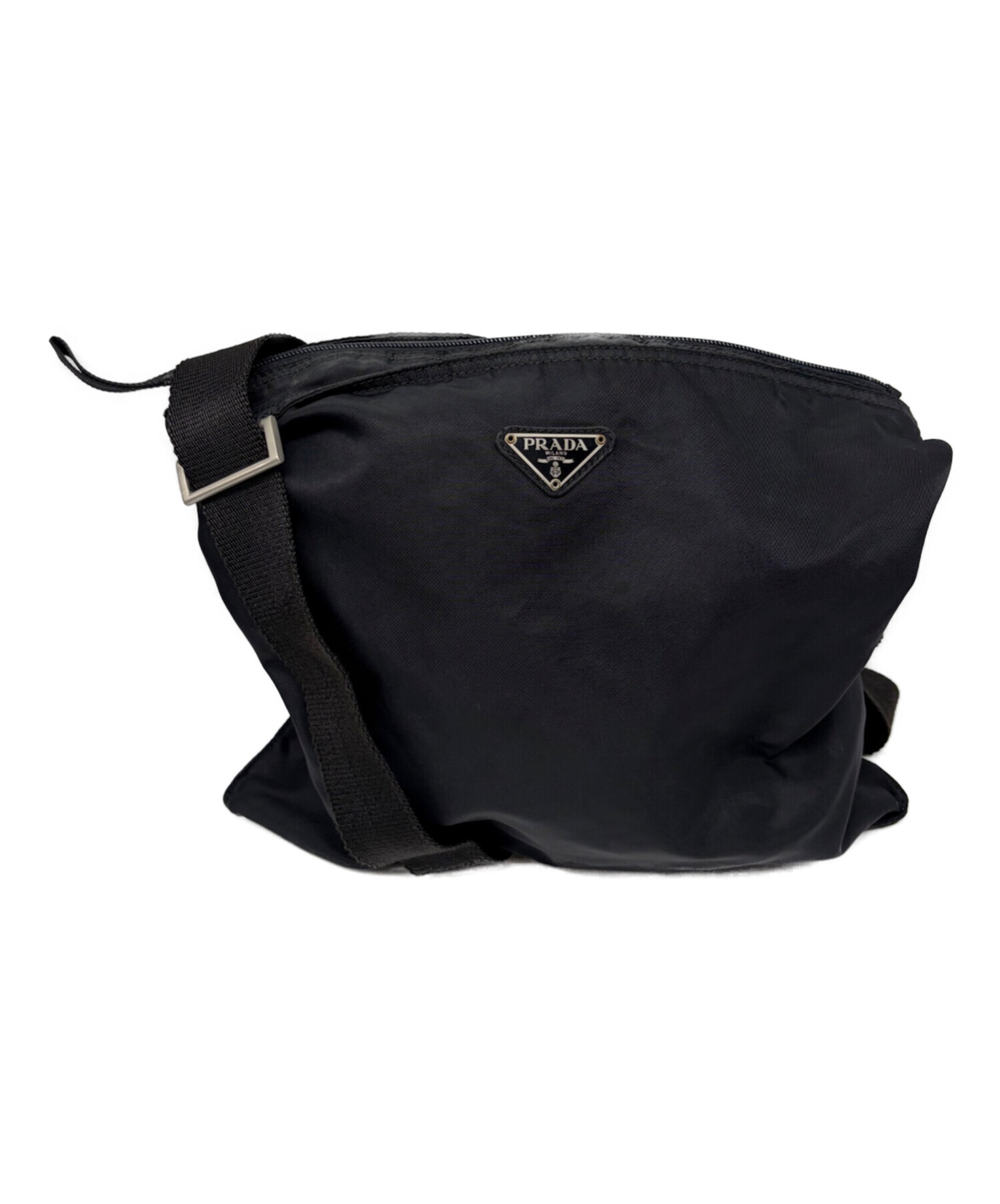 未使用 プラダ ショルダーバッグ ブラック 中古・古着通販】PRADA (プラダ) ショルダーバッグ ブラック｜ブランド