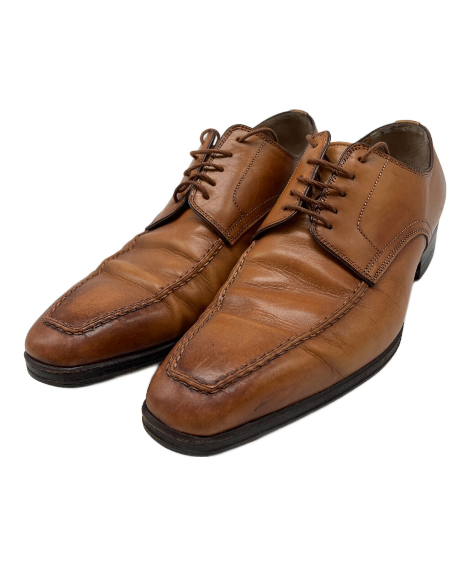 【新品未使用】サントーニ Santoni 紳士ドレスシューズ ブラウン　茶色 中古・古着通販】Santoni (サントーニ) ドレスシューズ ブラウン