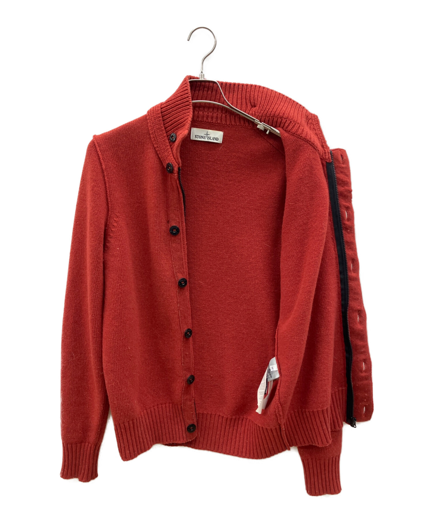 ストーンアイランド 15AW ロゴパッチ スナイデルニット カーディガン 中古・古着通販】STONE ISLAND (ストーンアイランド) ニット