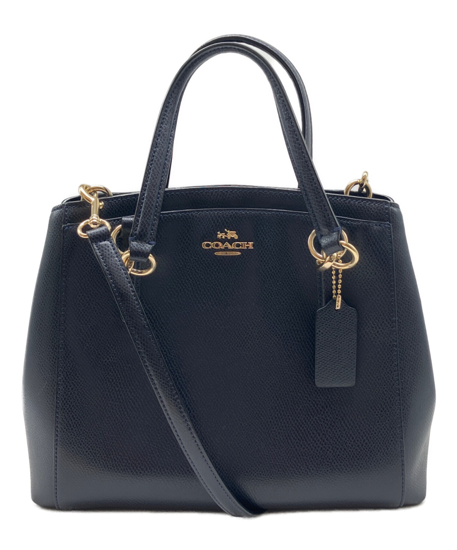 COACH　バッグ　中古 中古・古着通販】COACH (コーチ) 2WAYバッグ ネイビー｜ブランド・古着