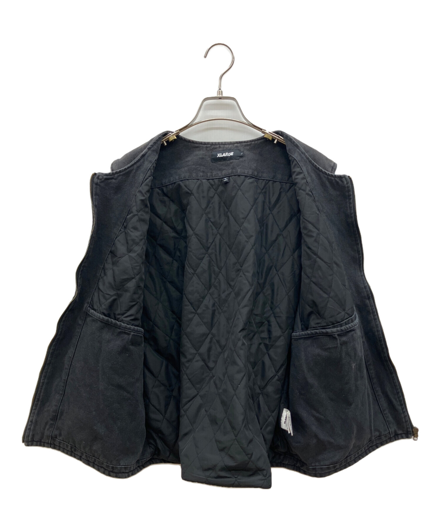 中古・古着通販】X-LARGE (エクストララージ) 中綿ベスト ブラック