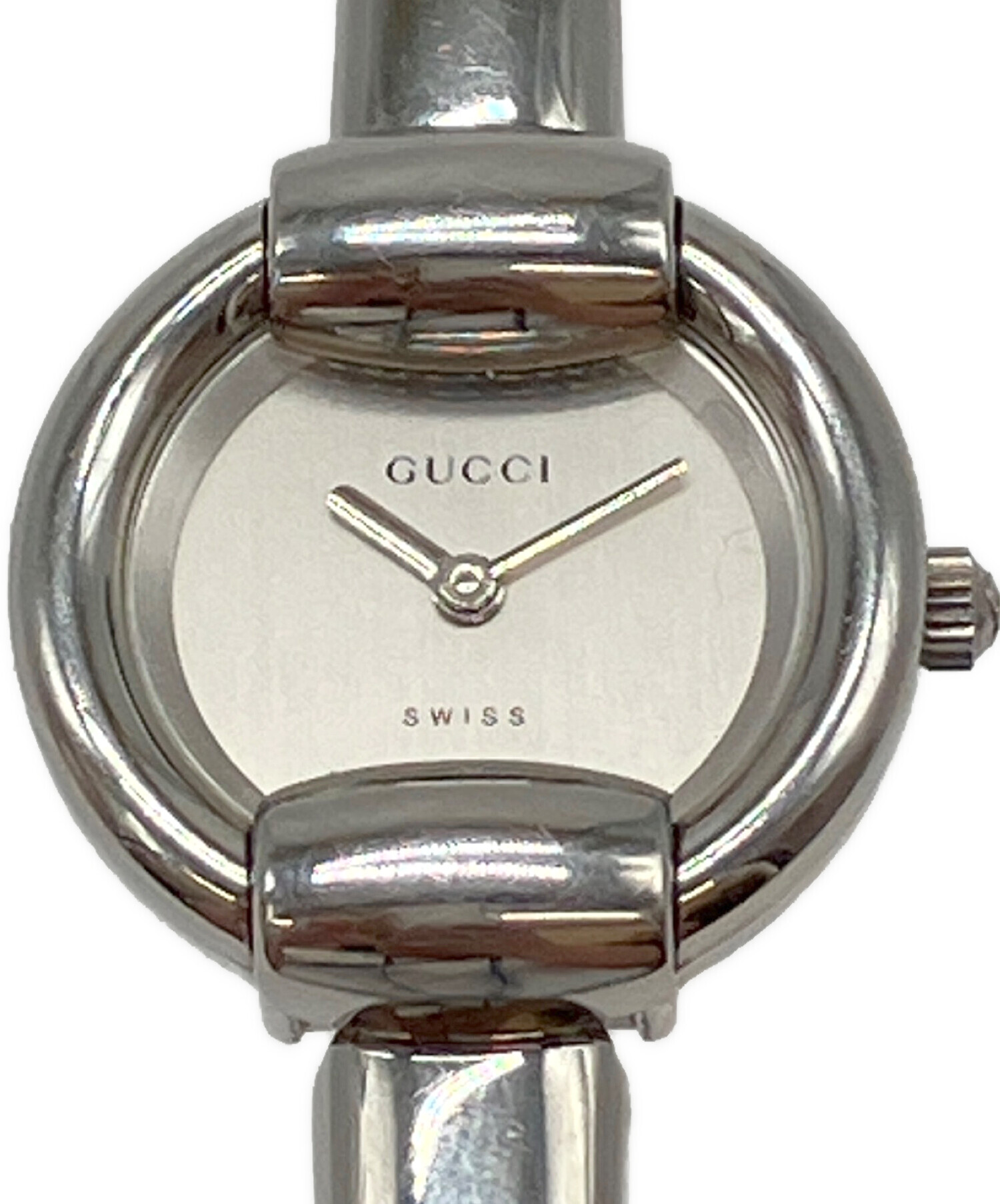 中古・古着通販】GUCCI (グッチ) SWISS腕時計 ホワイト｜ブランド