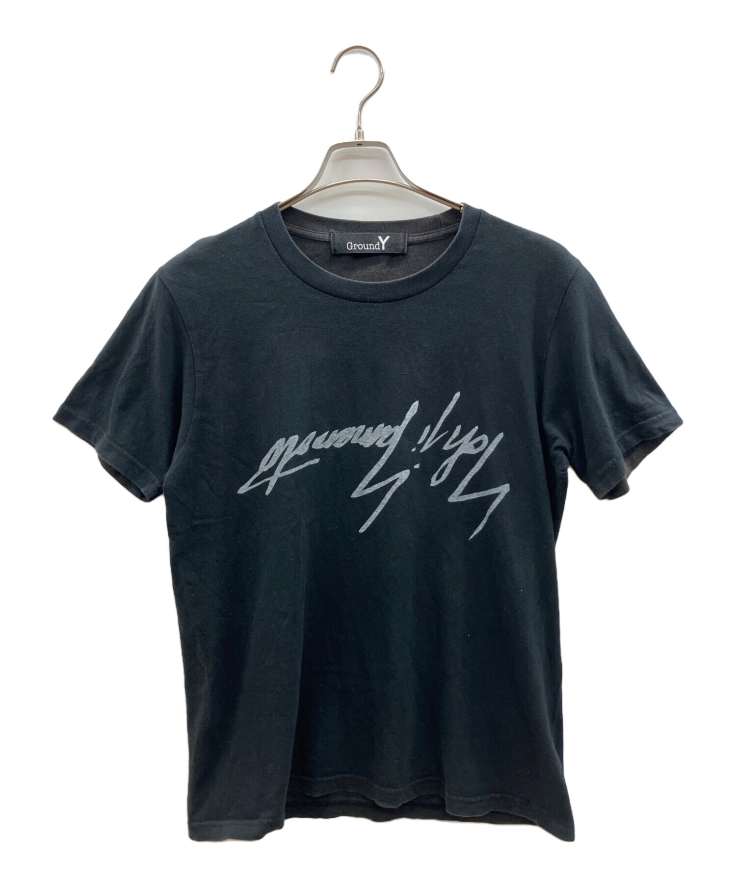 中古・古着通販】GROUND Y (グラウンドワイ) 半袖カットソー ブラック 