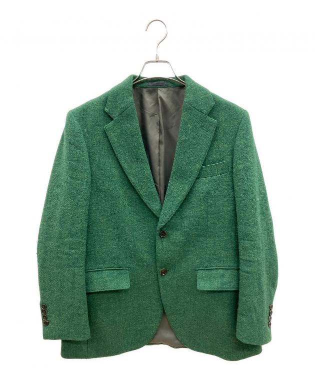 1170【美品】ハリスツイード スピックアンドスパン ツイード コート 緑 中古・古着通販】Harris Tweed (ハリスツイード) ウールテーラード