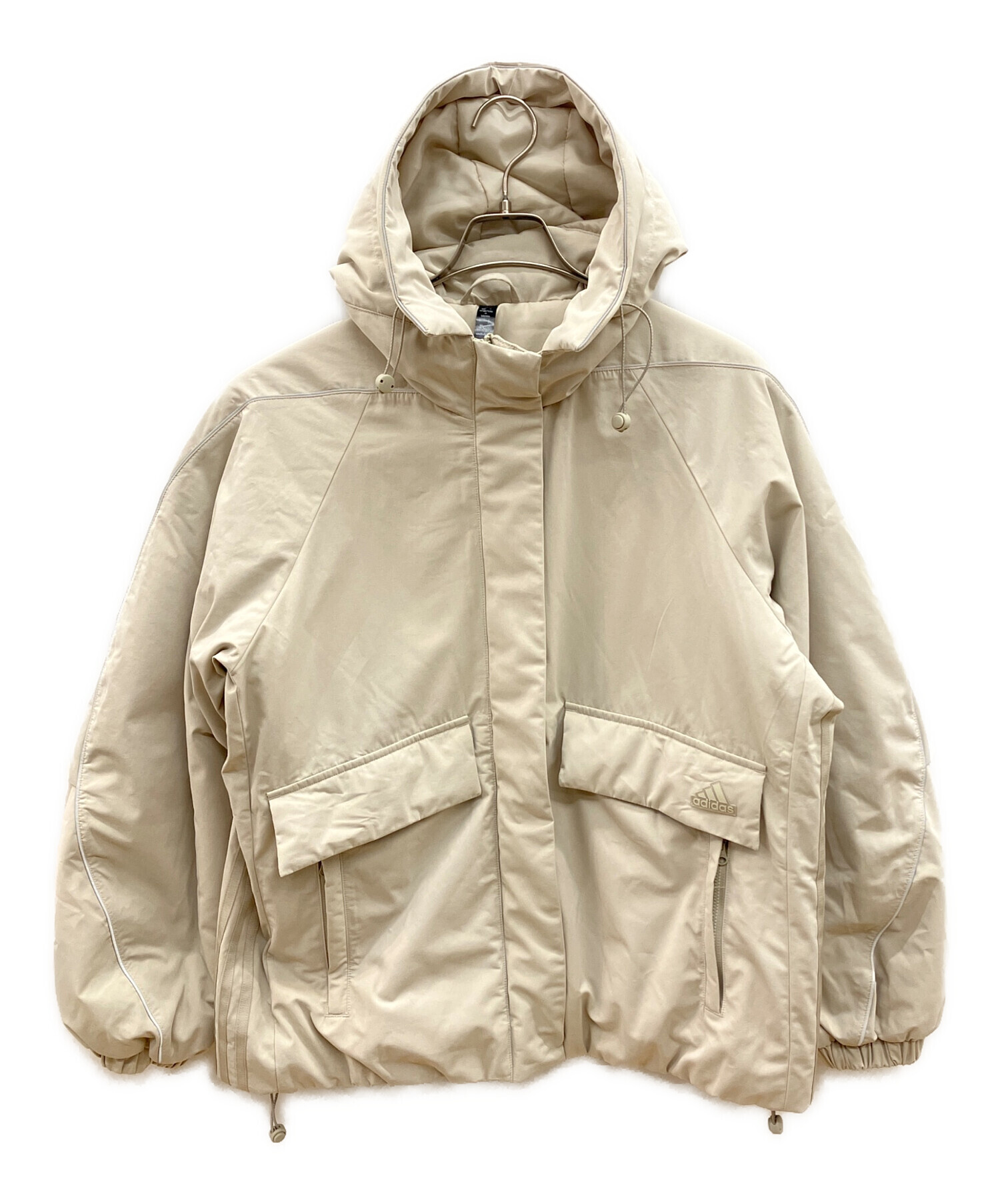 中古・古着通販】adidas (アディダス) 中綿ジャケット ベージュ サイズ