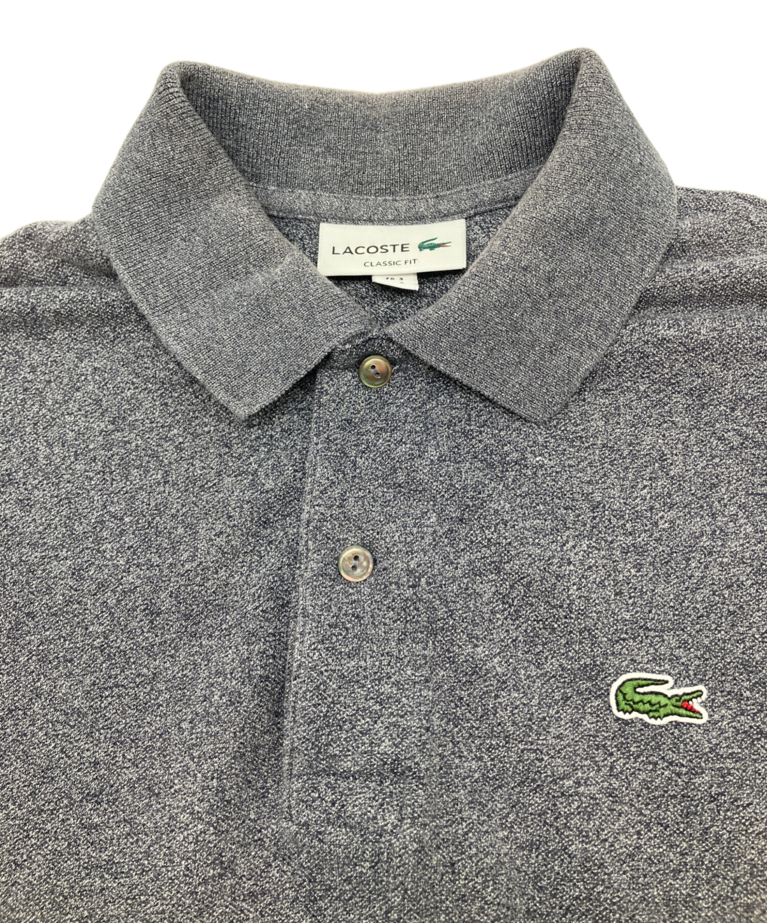 中古・古着通販】LACOSTE (ラコステ) ポロシャツ グレー サイズ:S
