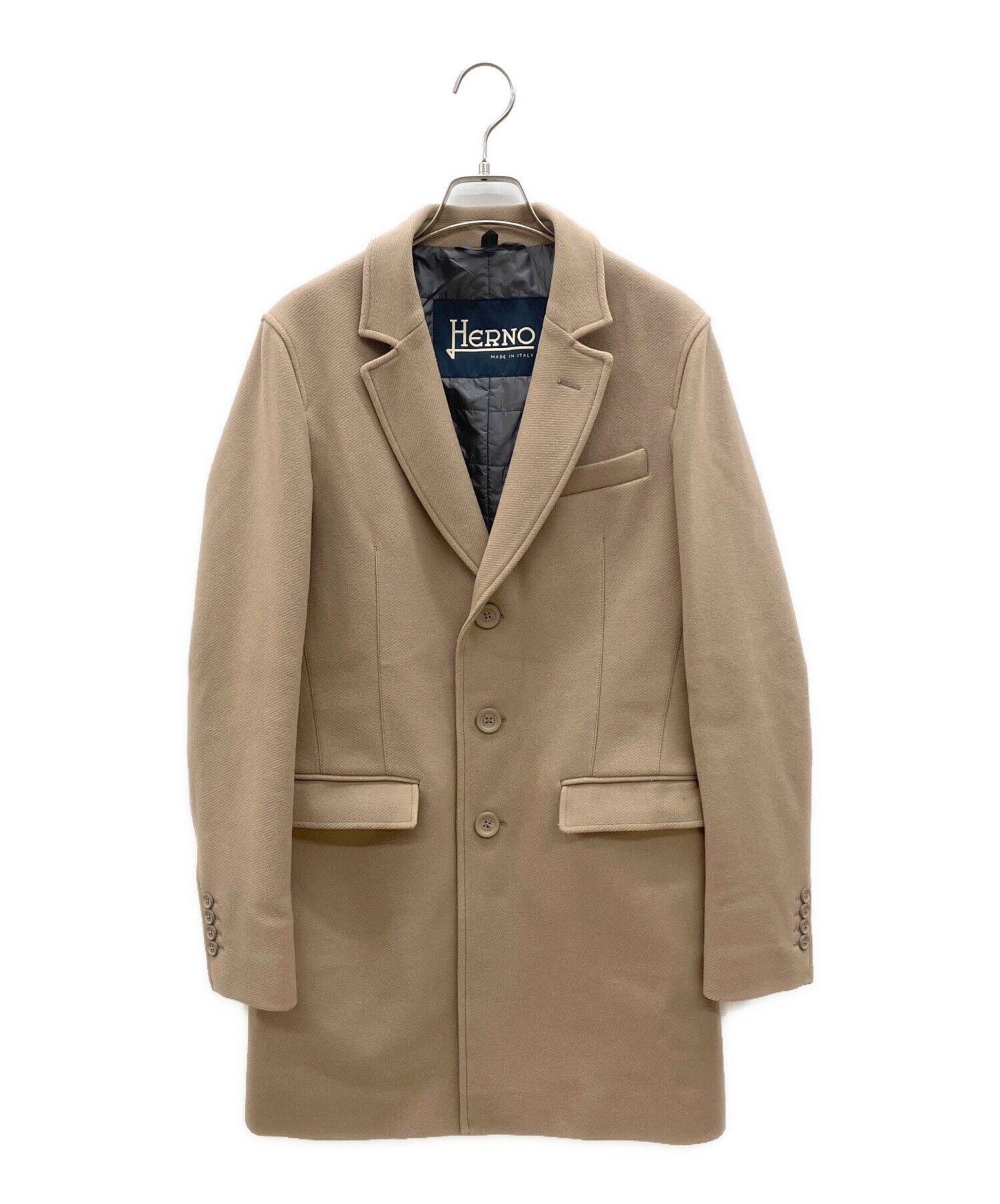 中古・古着通販】HERNO (ヘルノ) チェスターコート ベージュ サイズ:44