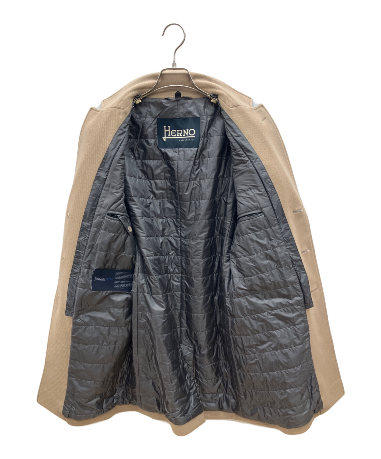 中古・古着通販】HERNO (ヘルノ) チェスターコート ベージュ サイズ:44