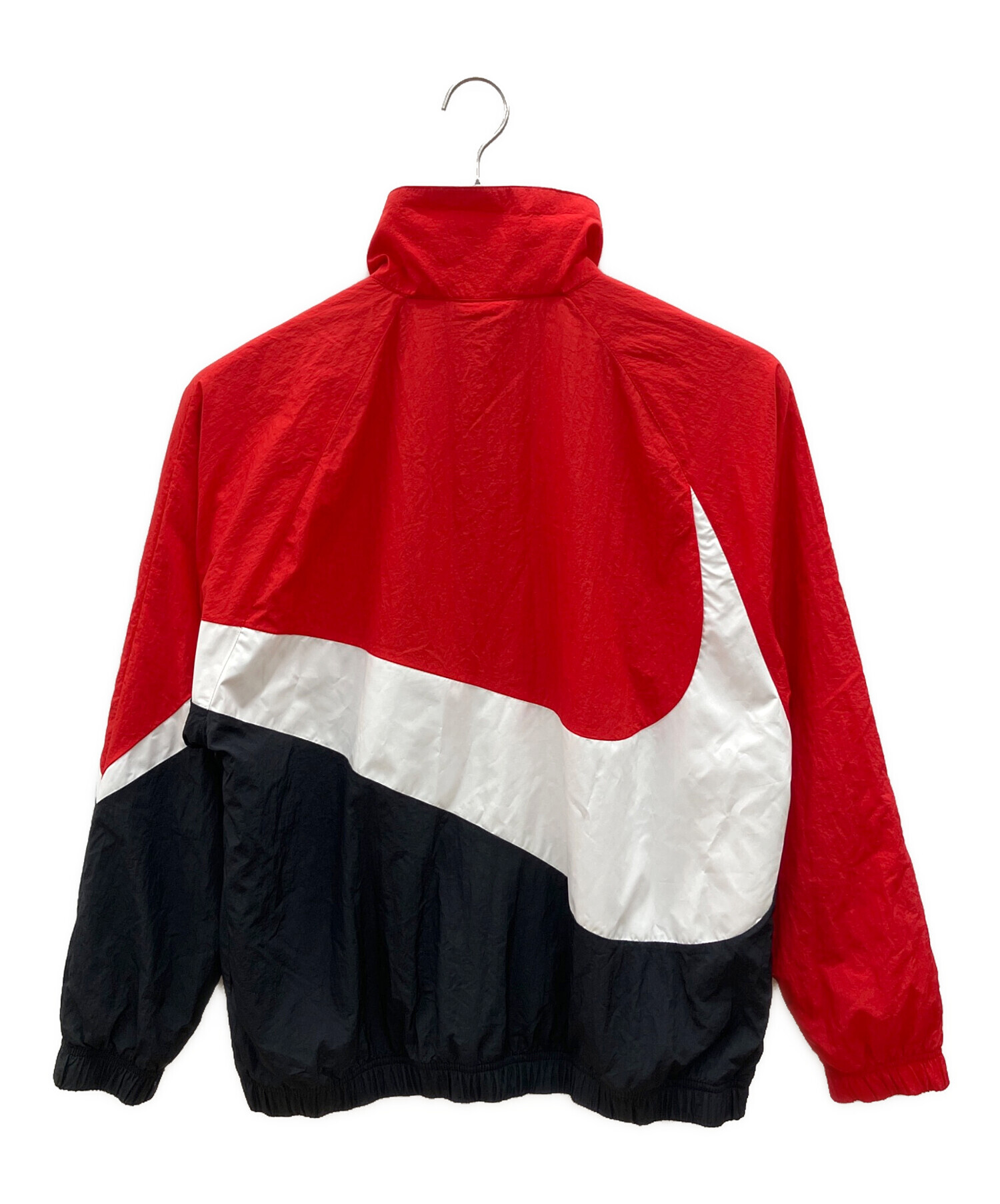 中古・古着通販】NIKE (ナイキ) ナイロンジャケット レッド×ホワイト