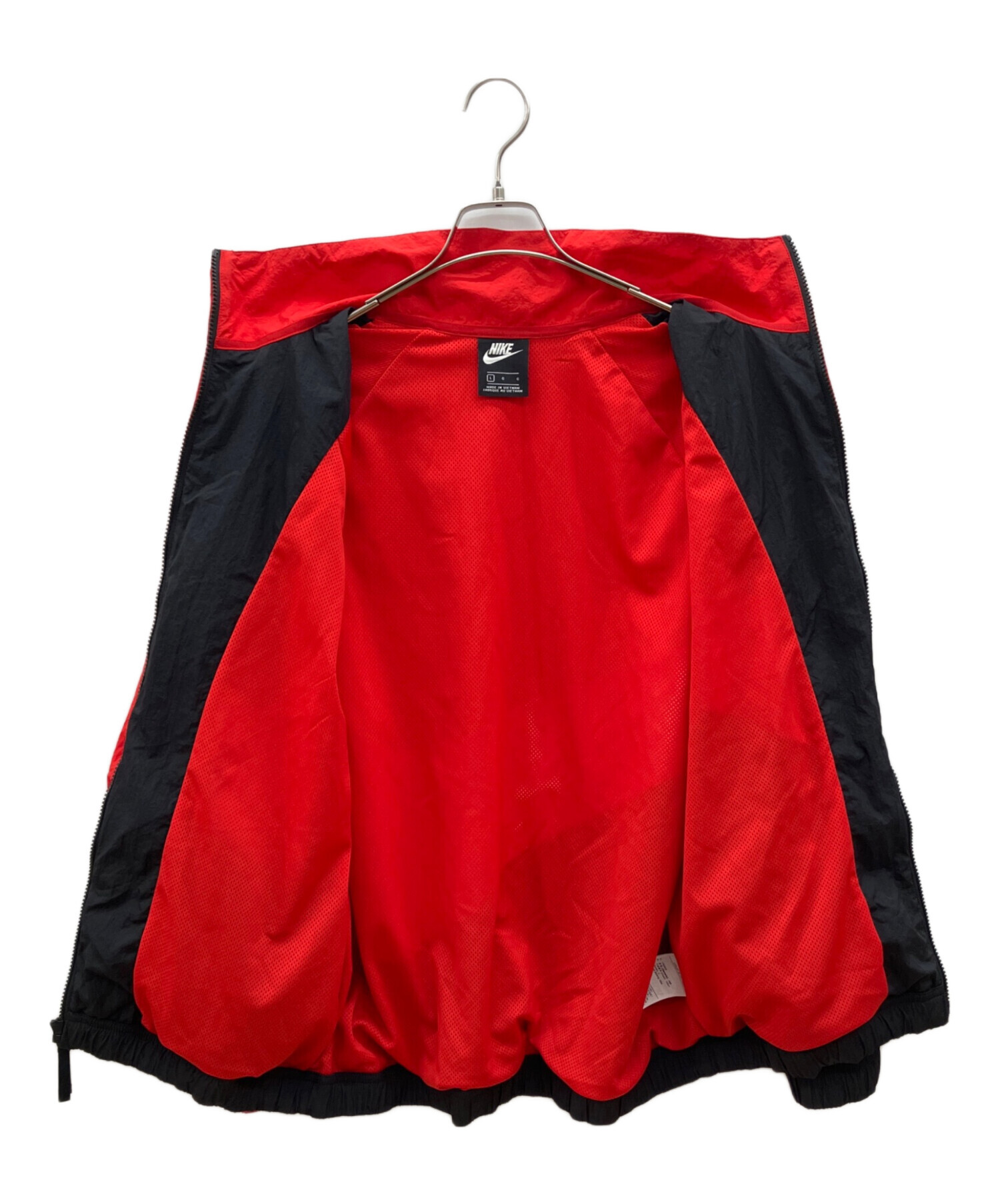 NIKE ナイキ ブルゾン M 赤 【古着】【中古】【送料無料】 中古・古着通販】NIKE (ナイキ) ナイロンジャケット レッド×ホワイト