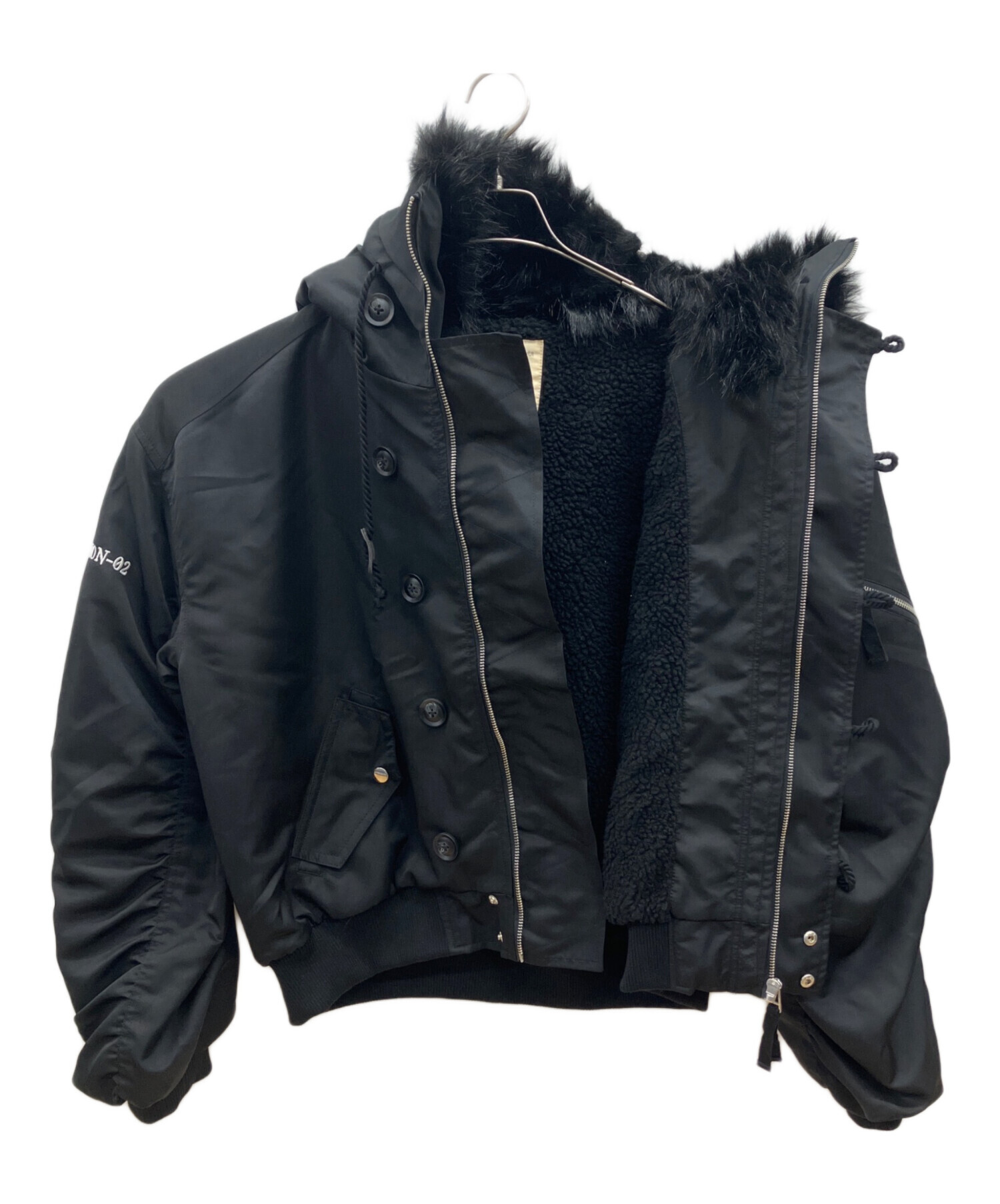 中古・古着通販】RASVOA (ラスボア) N-2Bジャケット ブラック サイズ 