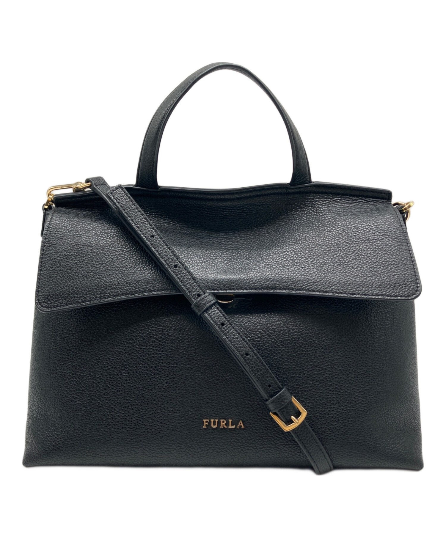 中古・古着通販】FURLA (フルラ) 2WAYバッグ ブラック｜ブランド・古着