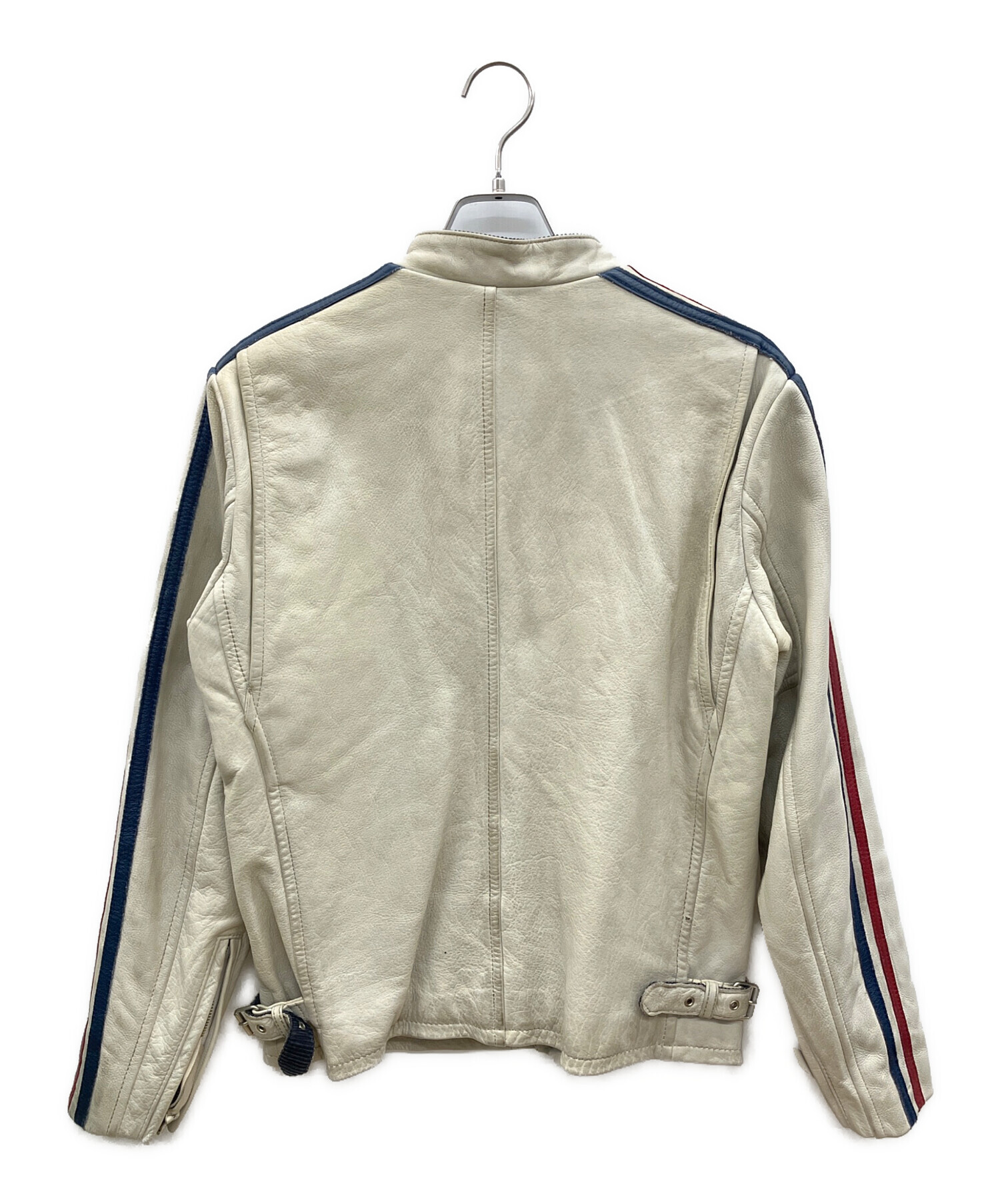 期間限定値下げ　美品　レア　Schott シングルライダースジャケット ホワイト 中古・古着通販】Schott (ショット) シングルライダースジャケット