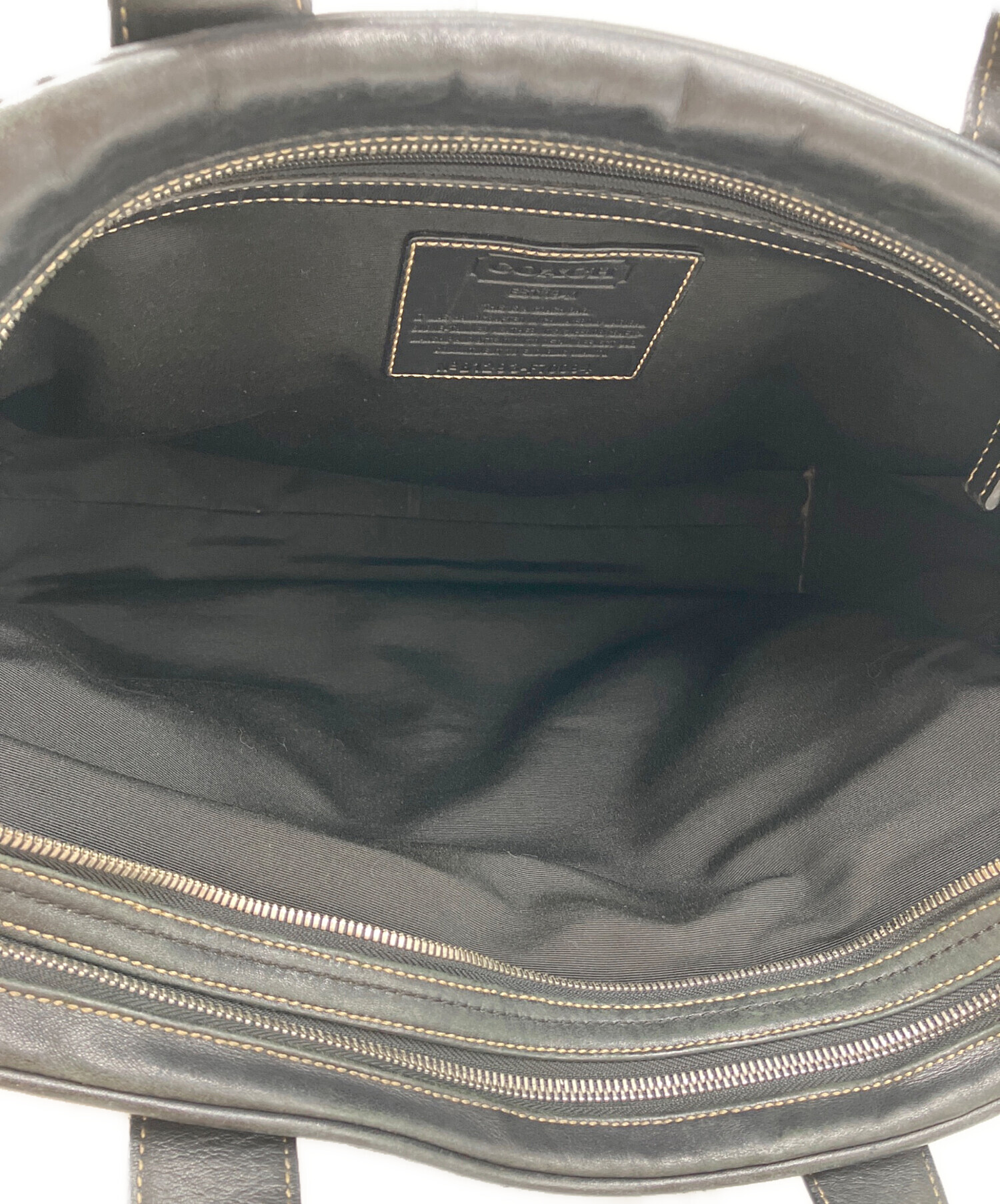 中古・古着通販】COACH (コーチ) オールレザー ビジネスバッグ