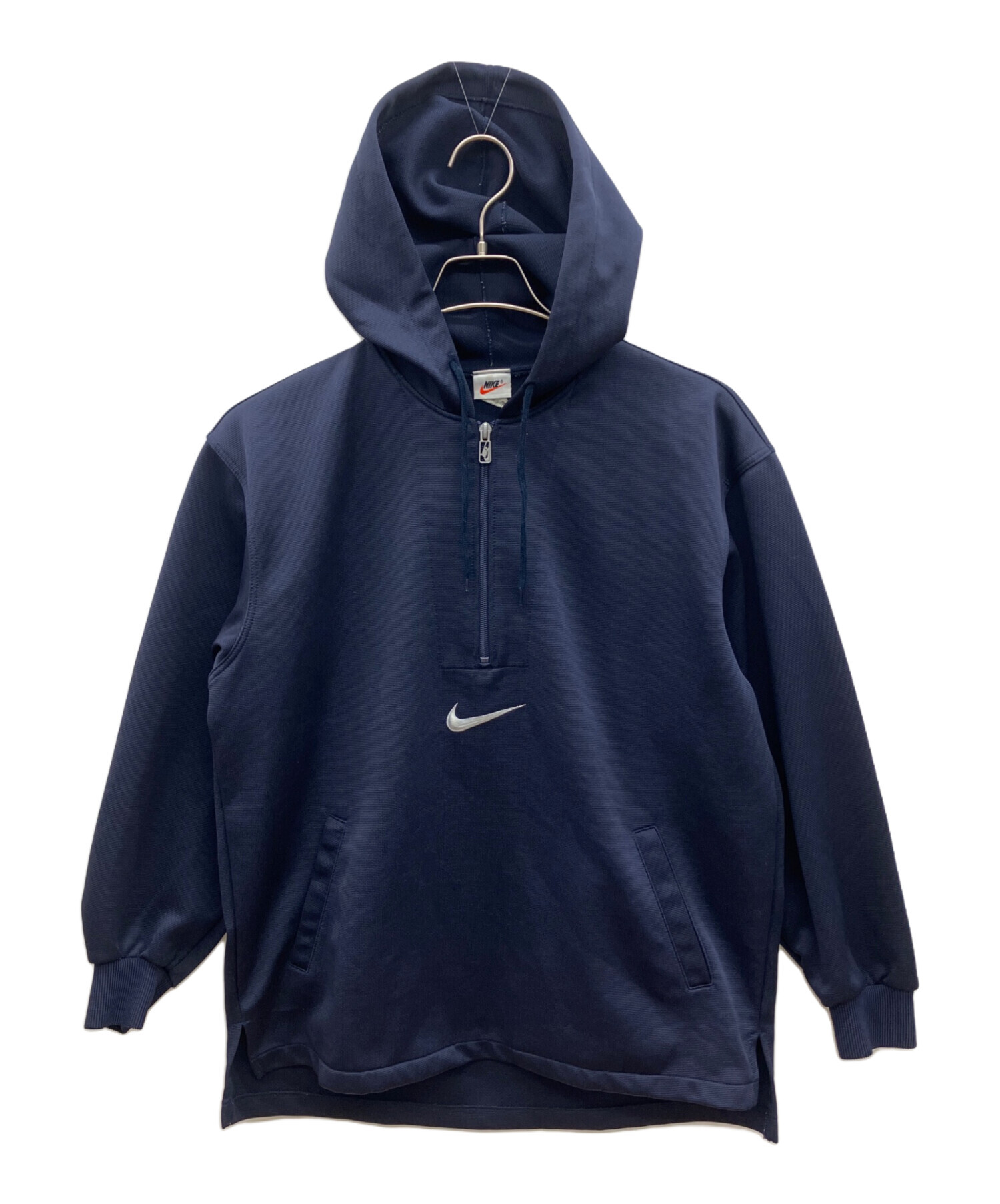 2001年製 XL リップストップ ネイビー oldNIKE ナイロン ハーフ 中古・古着通販】NIKE (ナイキ) ハーフジップパーカー ネイビー サイズ