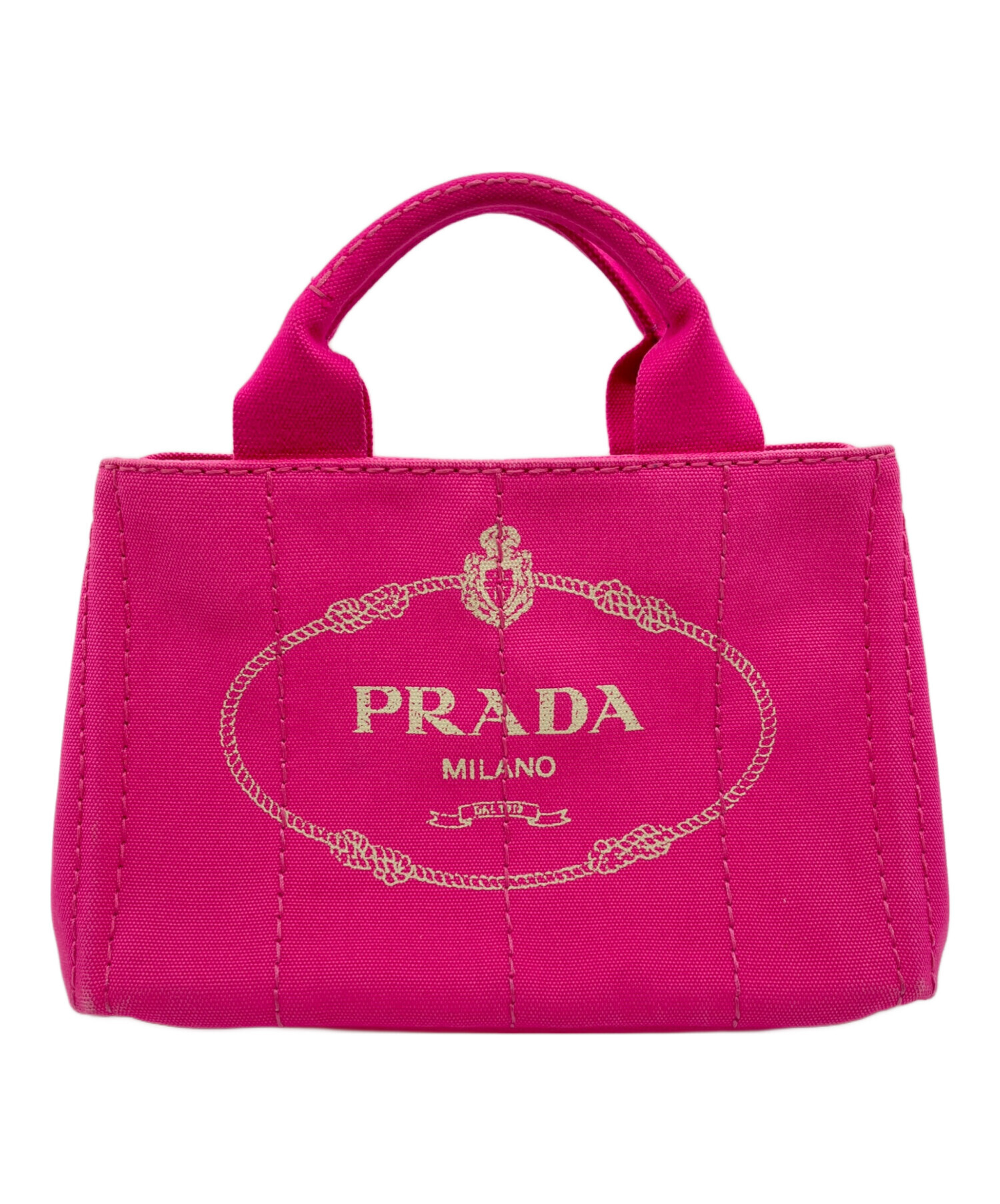 ♥PRADA カナパ スパンコール ハンドバッグ ピンク 中古・古着通販】PRADA (プラダ) ハンドバッグ カナパ ピンク