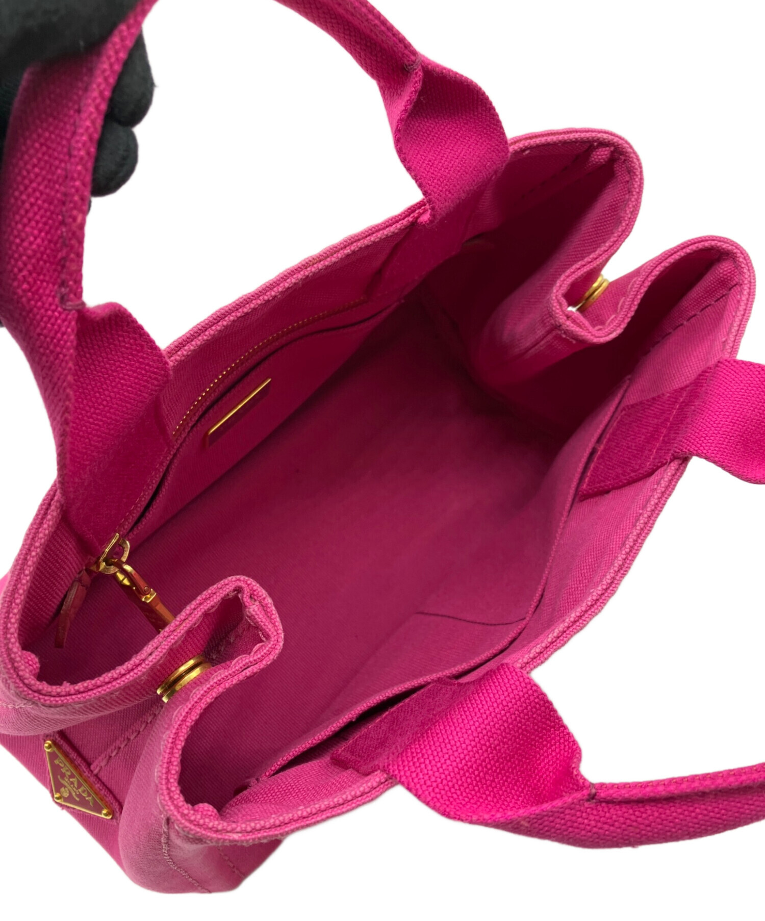 PRADA カナパ ピンク 中古・古着通販】PRADA (プラダ) ハンドバッグ カナパ ピンク