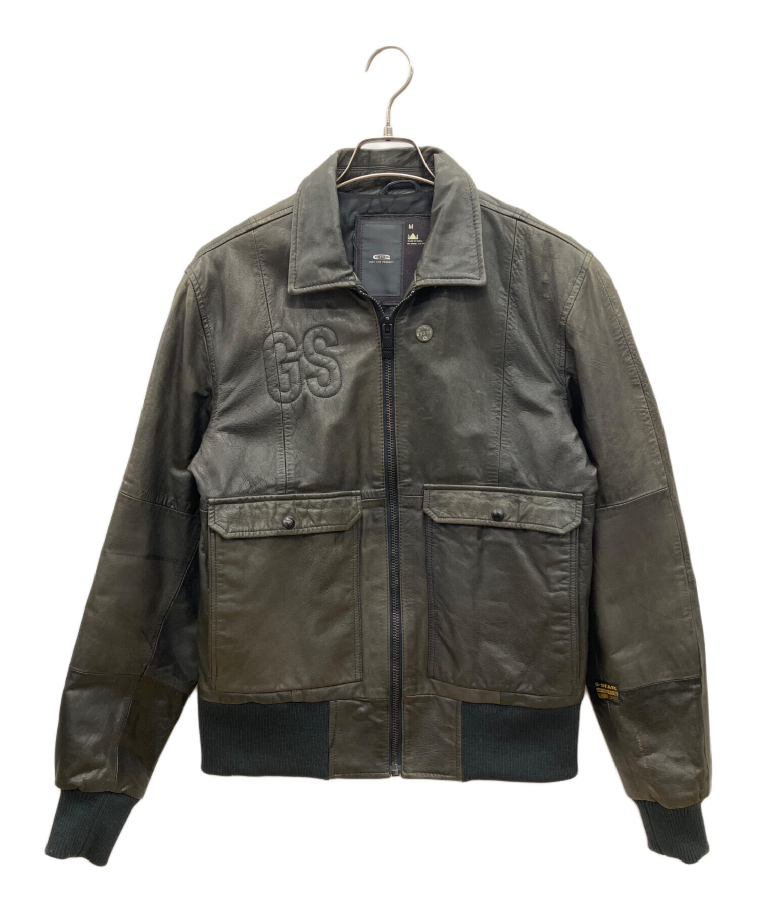 G-STAR RAW レザージャケット　山羊革 中古・古着通販】G-STAR RAW (ジースターロゥ) レザージャケット