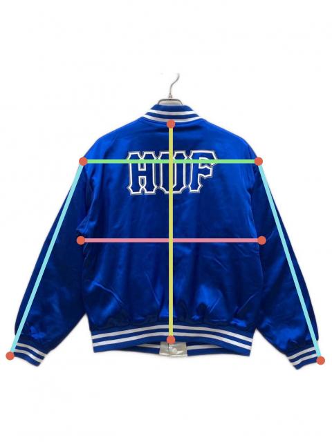 中古・古着通販】HUF (ハフ) スタジャン リバーシブル ブルー サイズ