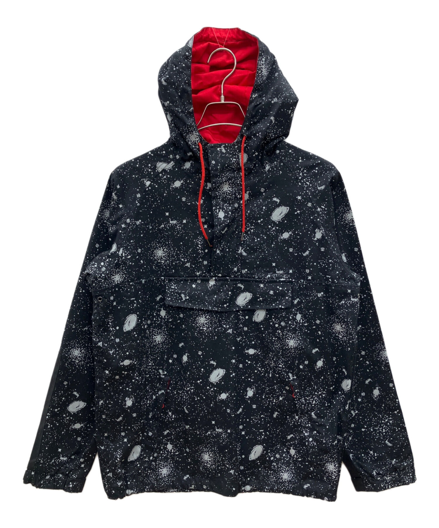STUSSY ナイロン アノラックパーカー 中古・古着通販】stussy (ステューシー) アノラックパーカー ブラック