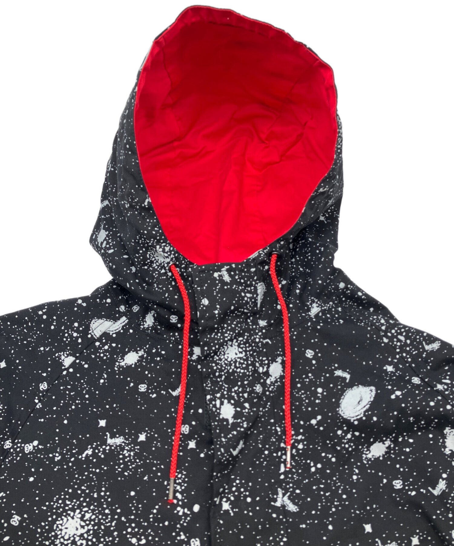 STUSSY ナイロン アノラックパーカー 中古・古着通販】stussy (ステューシー) アノラックパーカー ブラック