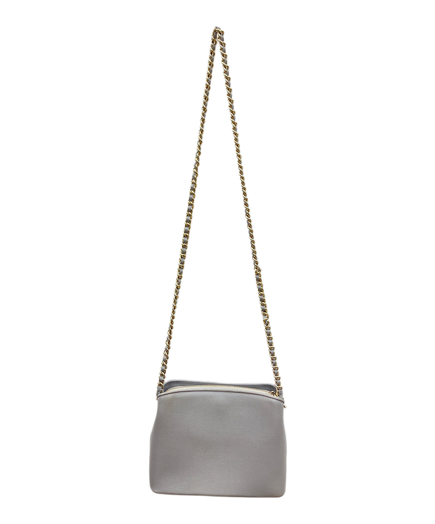 【美品】FURLA ショルダーバッグ　シルバー 中古・古着通販】FURLA (フルラ) チェーンショルダーバッグ シルバー