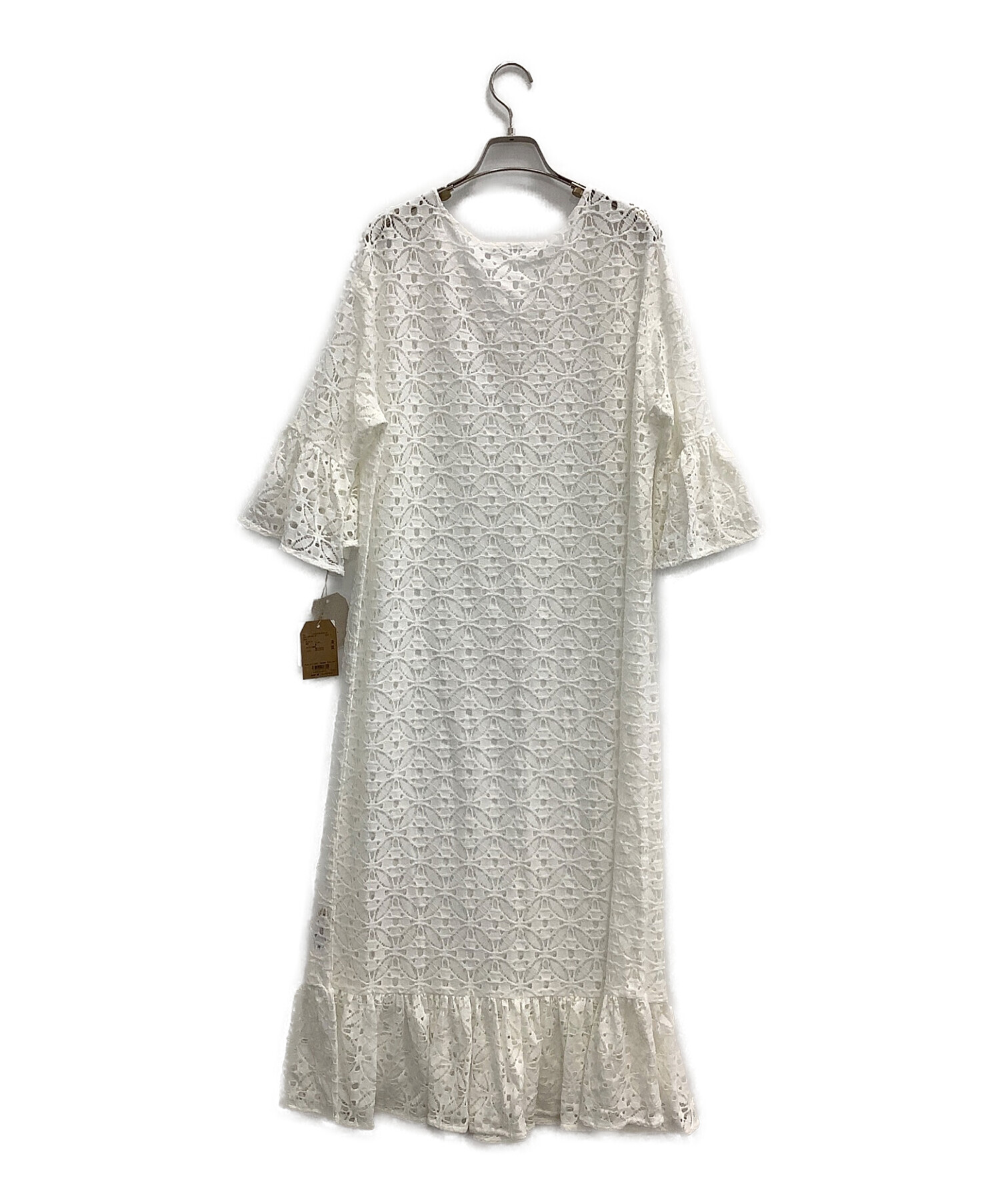 中古・古着通販】CREDONA (クレドナ) レースワンピース アイボリー 