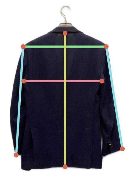 中古・古着通販】LARDINI (ラルディーニ) ウールジャケット ネイビー