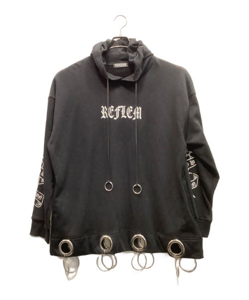 中古・古着通販】REFLEM (レフレム) 裾リングパーカー ブラック サイズ