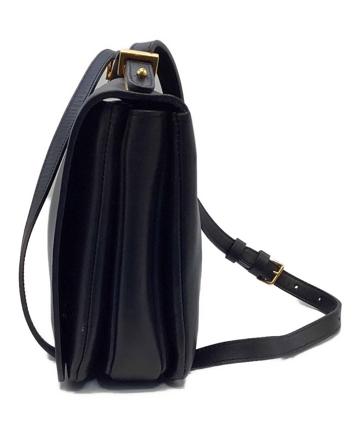 MARNI ブラックレザーショルダーバッグ 【公式通販】