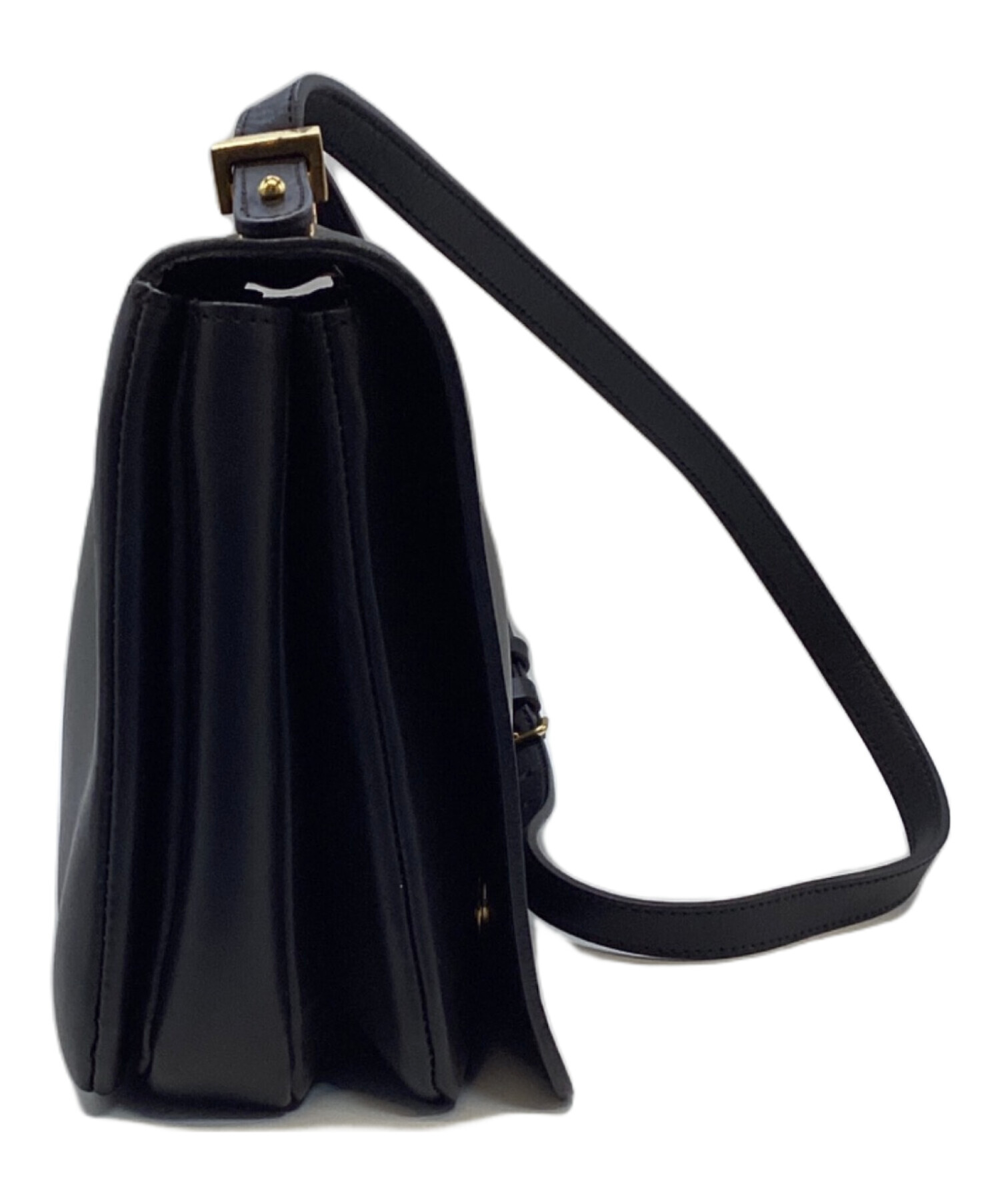 中古・古着通販】MARNI (マルニ) レザーショルダーバッグ ブラック 